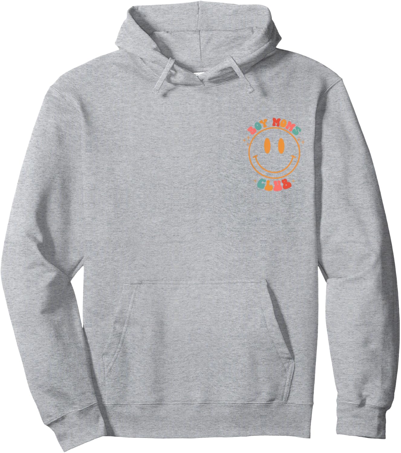 Groovy Boy Mom Club Retro Cool Moms Club vorne und hinten Hoodie - Hoodie | Ash