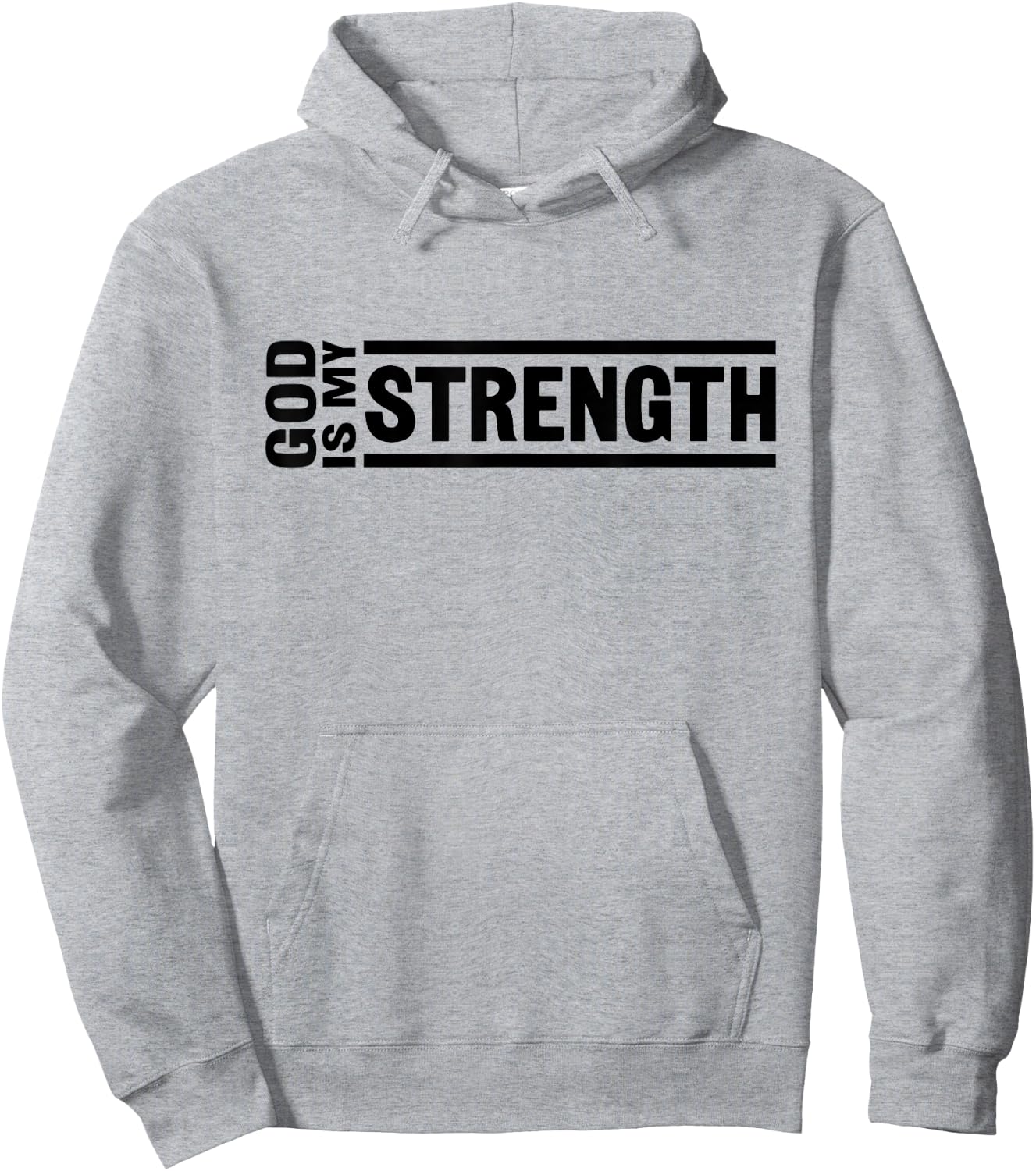 God Is My Strength Christian Quote Worship Bible Verse Hoodie - Hoodie | Ash