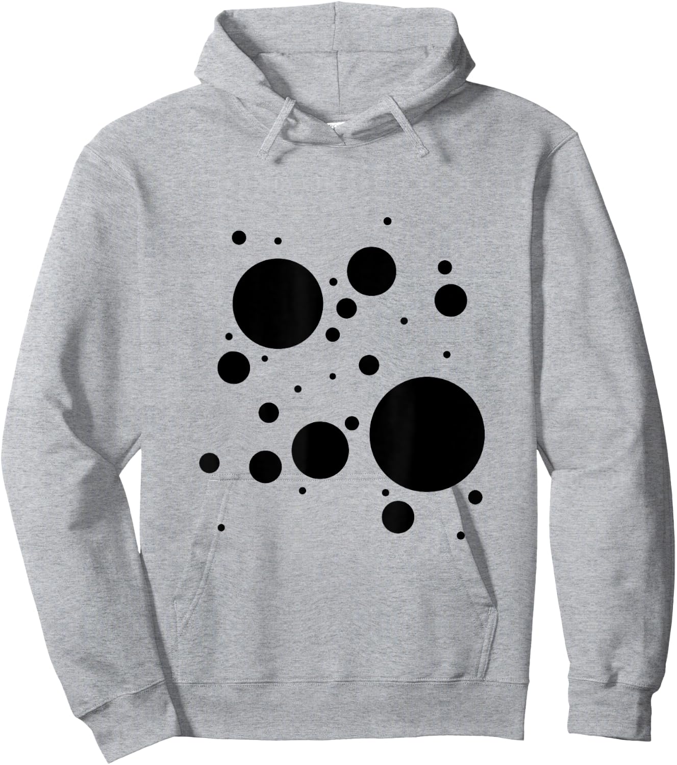 Happy Dot Day Fun Abstract Black White Polka Dot Dalmatian Hoodie - Hoodie | Ash