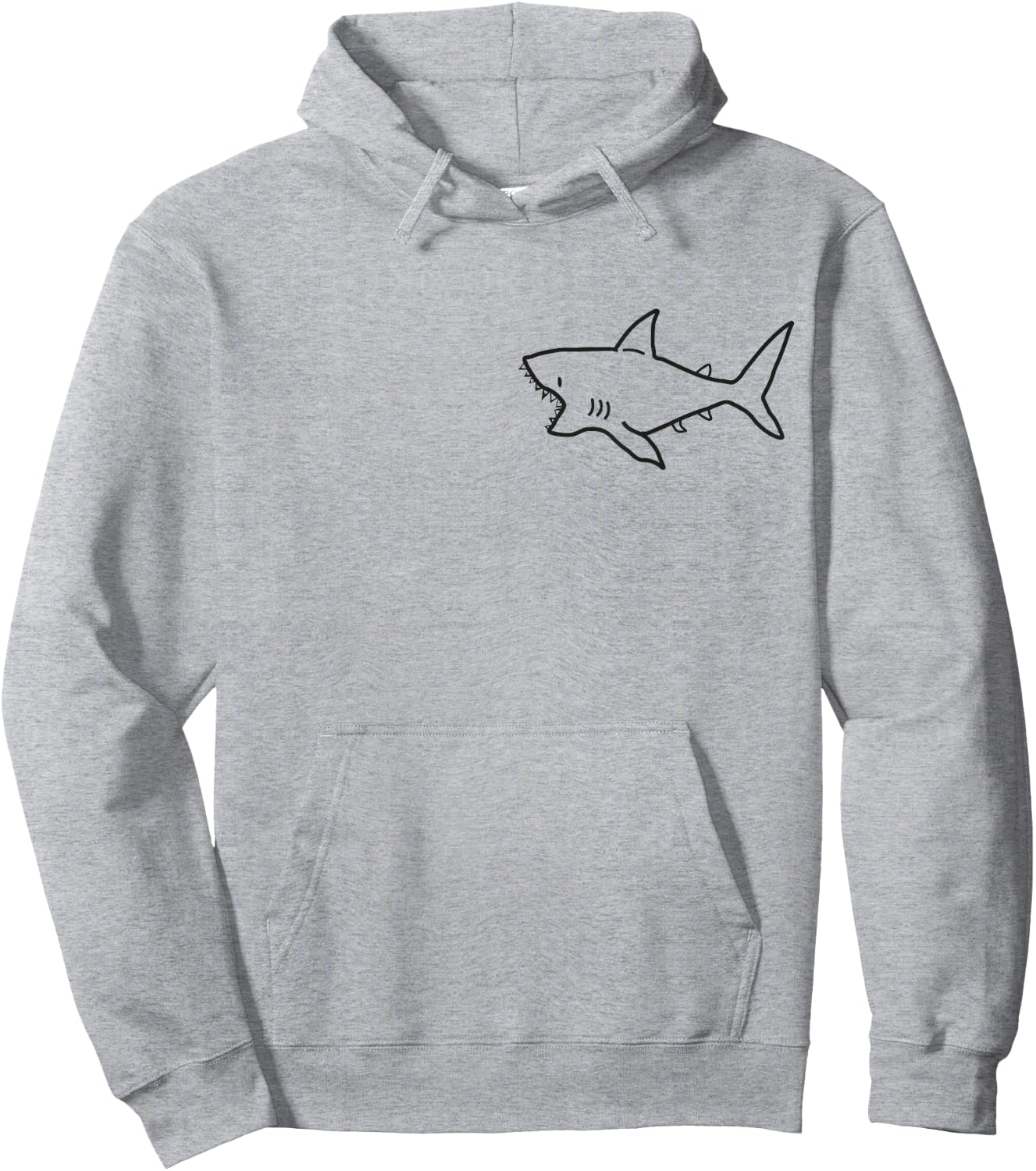 Funny cute Shark Pocket For ocean and sharks lovers Hoodie - Hoodie | Ash