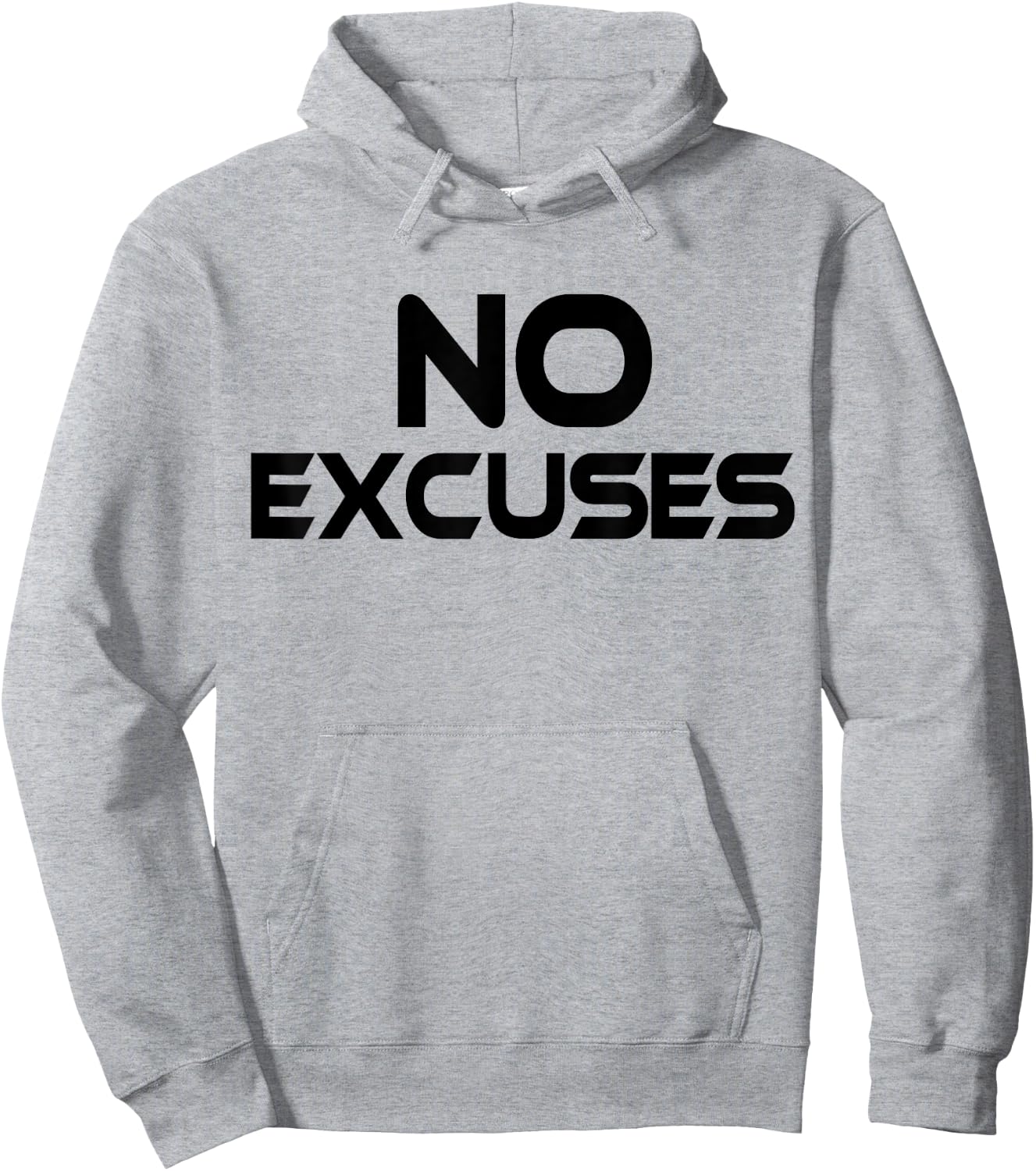 NO EXCUSES T Shirt Workout Fitness MMA Motivation Hoodie - Hoodie | Ash
