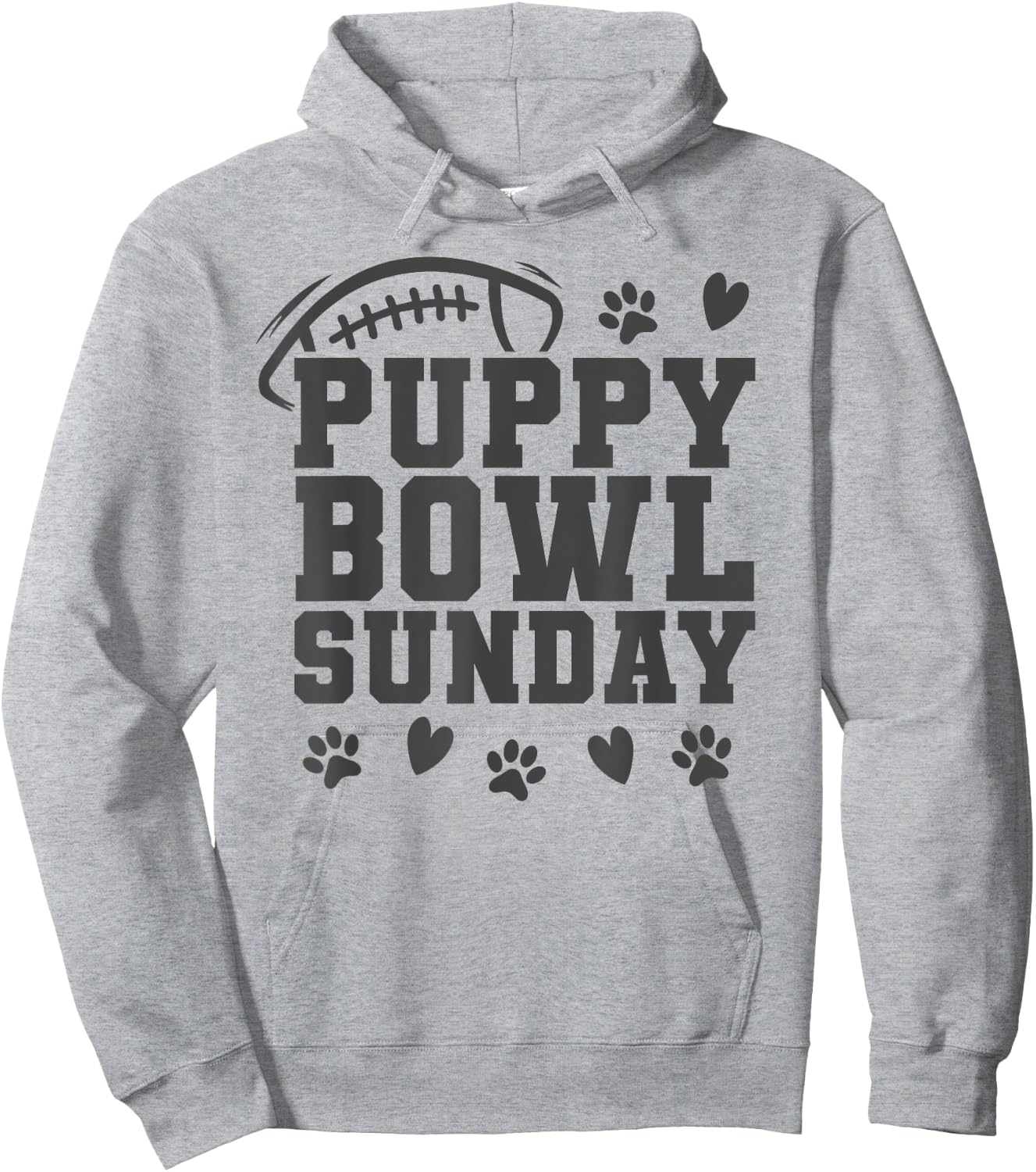 Puppy Bowl Sunday Super Football Game Party Dogs Dog Lover Men Women Girls Kids Hoodie - Hoodie | Ash