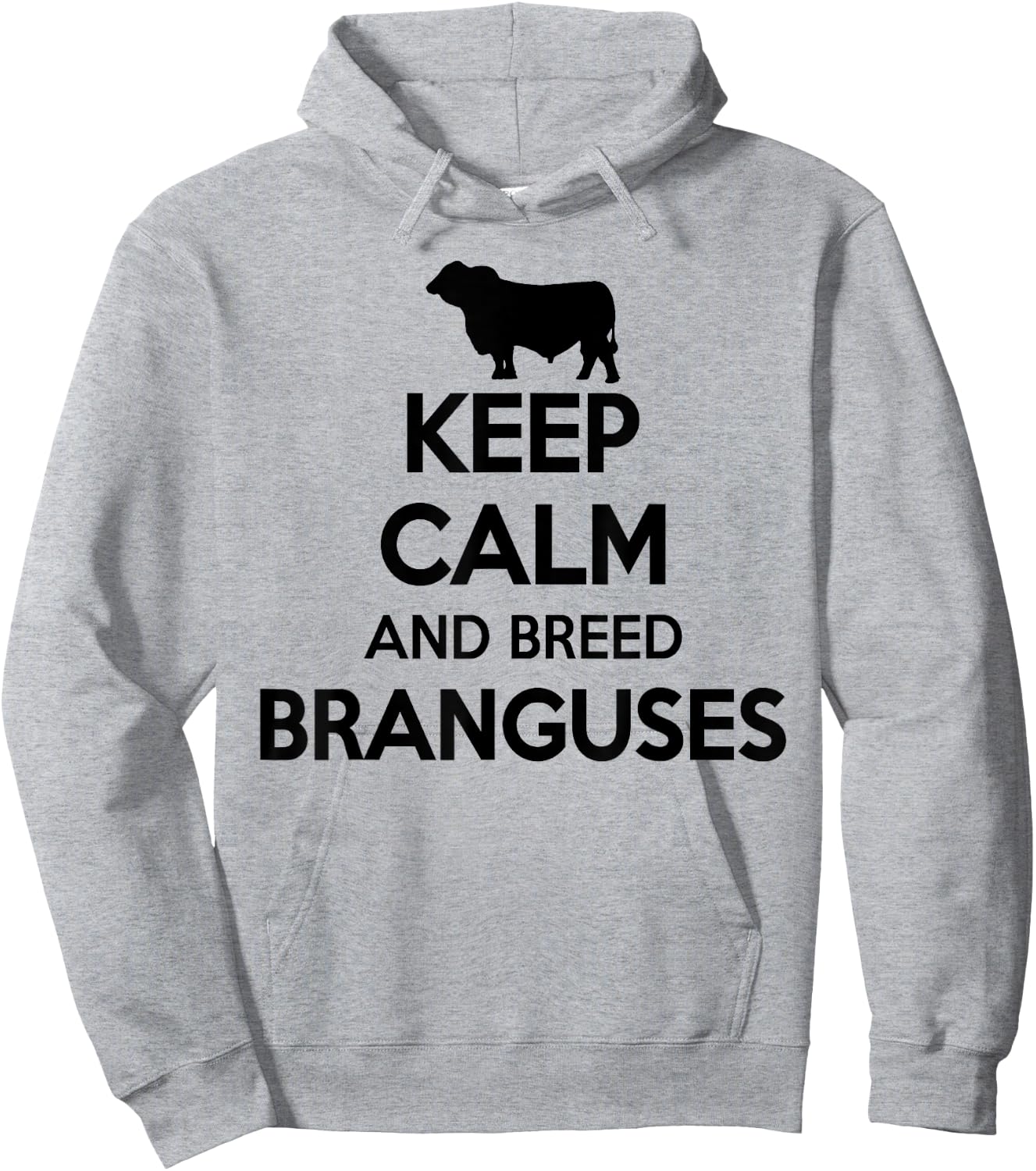 Keep Calm And Breed - Farmer Breeder Cow Brangus Hoodie - Hoodie | Ash