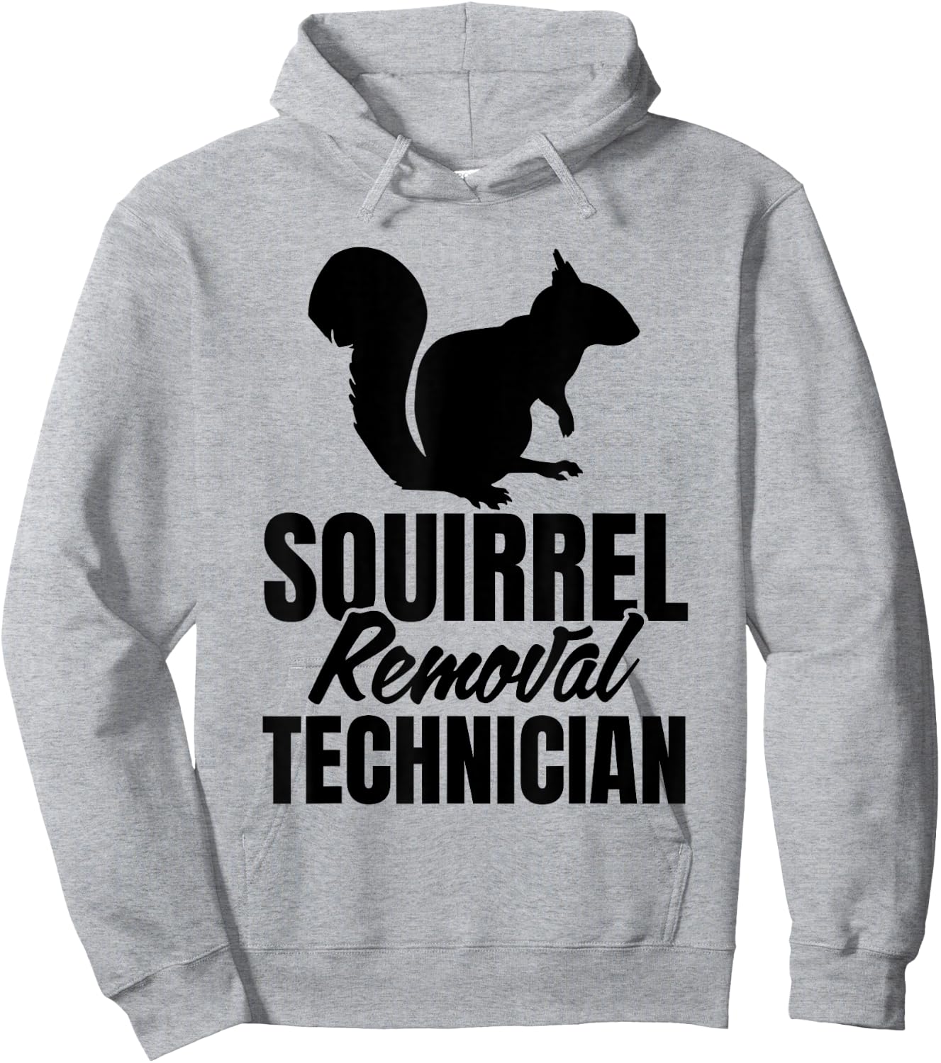 Squirrel Removal Technician Funny Squirrel Hunting Men Boys Hoodie - Hoodie | Ash