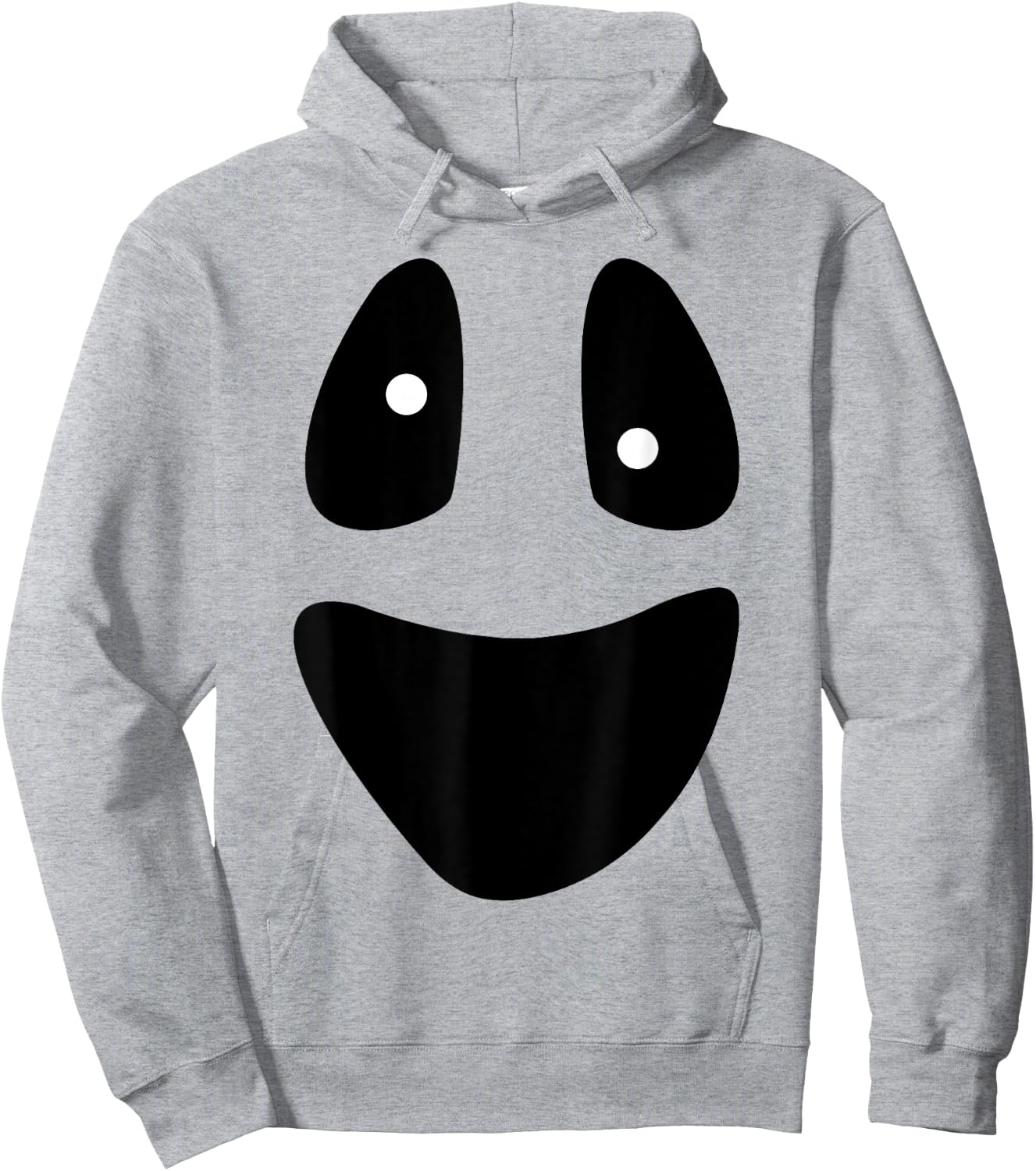 Ghost - Funny Scary Face Lazy Halloween Costume Hoodie - Hoodie | Ash