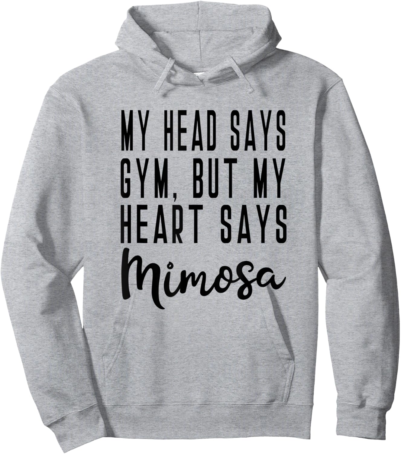 Mimosa Brunch Champagne Funny Yoga Exercise Barre Muscle Hoodie - Hoodie | Ash