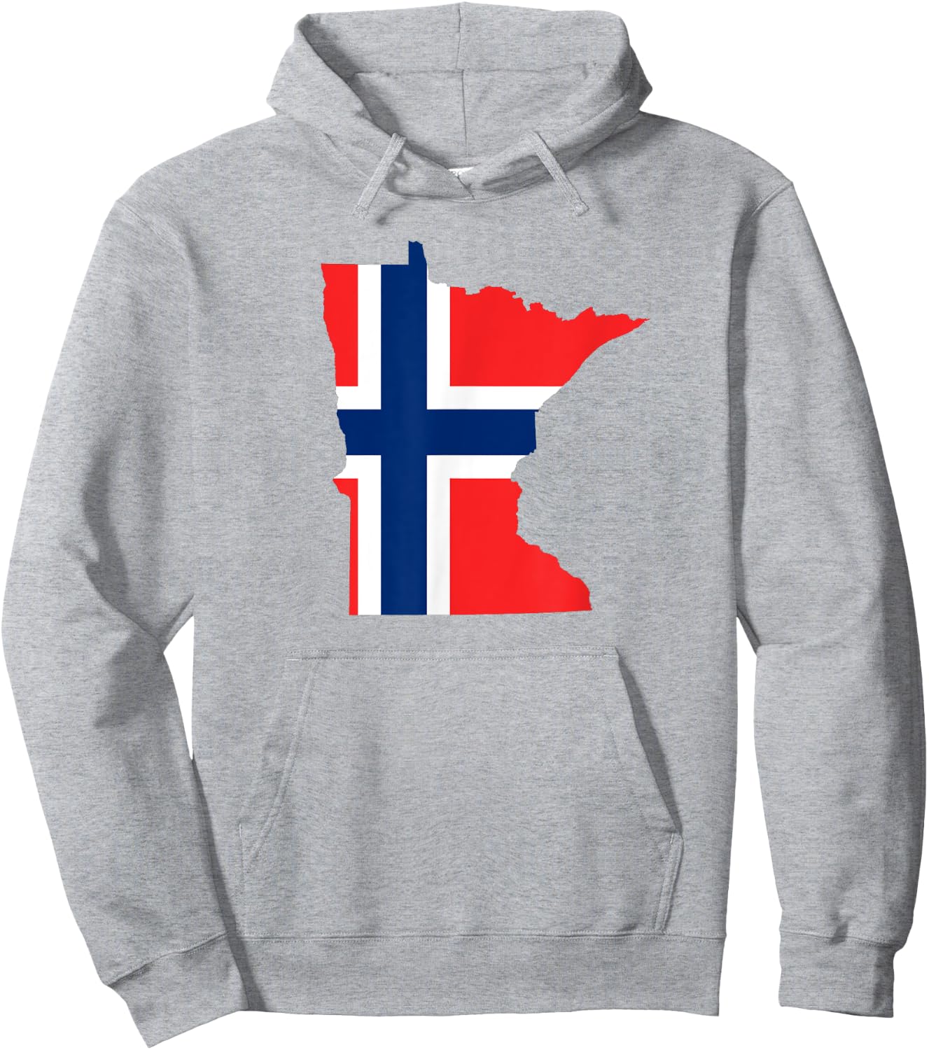 Minnesota Norway, Norwegian Flag MN Heritage Hoodie - Hoodie | Ash