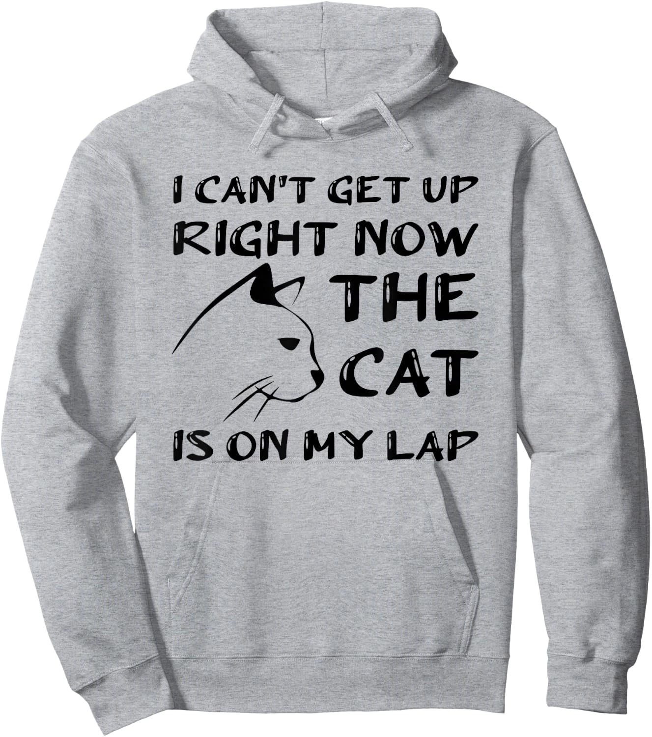 I Can’t Get Up Right Now the Cat is on My Lap, Cat Lover Hoodie - Hoodie | Ash
