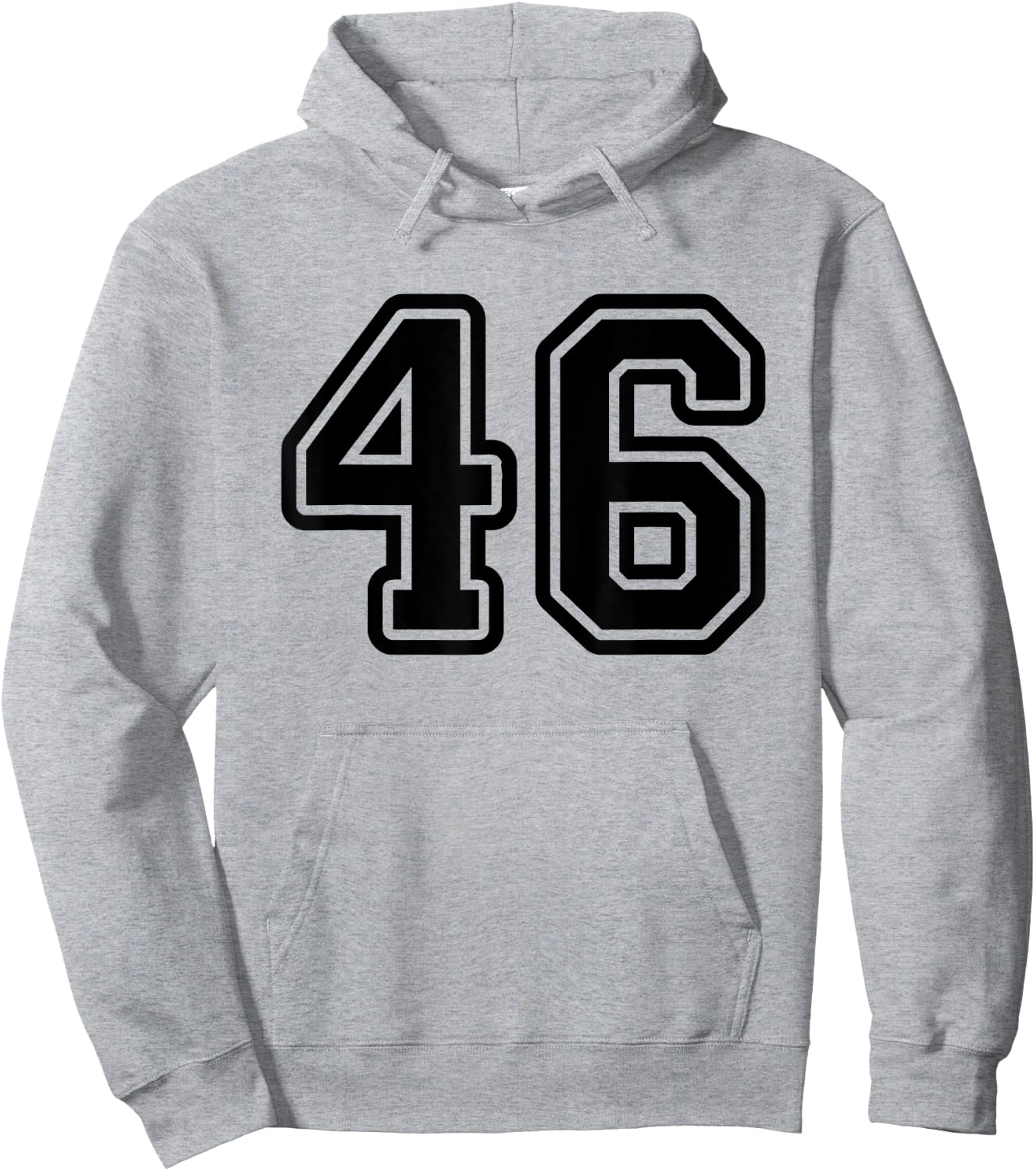 Number #46 Black Sport Varsity Number 46 Hoodie - Hoodie | Ash