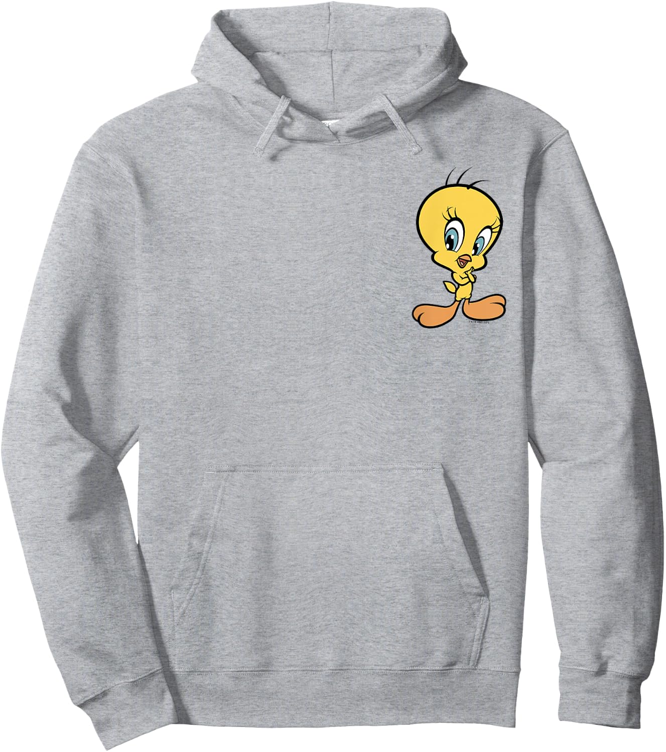 Looney Tunes Tweety Bird Simple Standing Pocket Hoodie - Hoodie | Ash