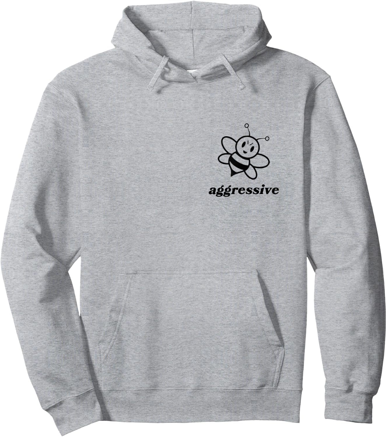 Bee Aggressive Be Kind Be Aggressive Funny Puns Cute Artsy Hoodie - Hoodie | Ash