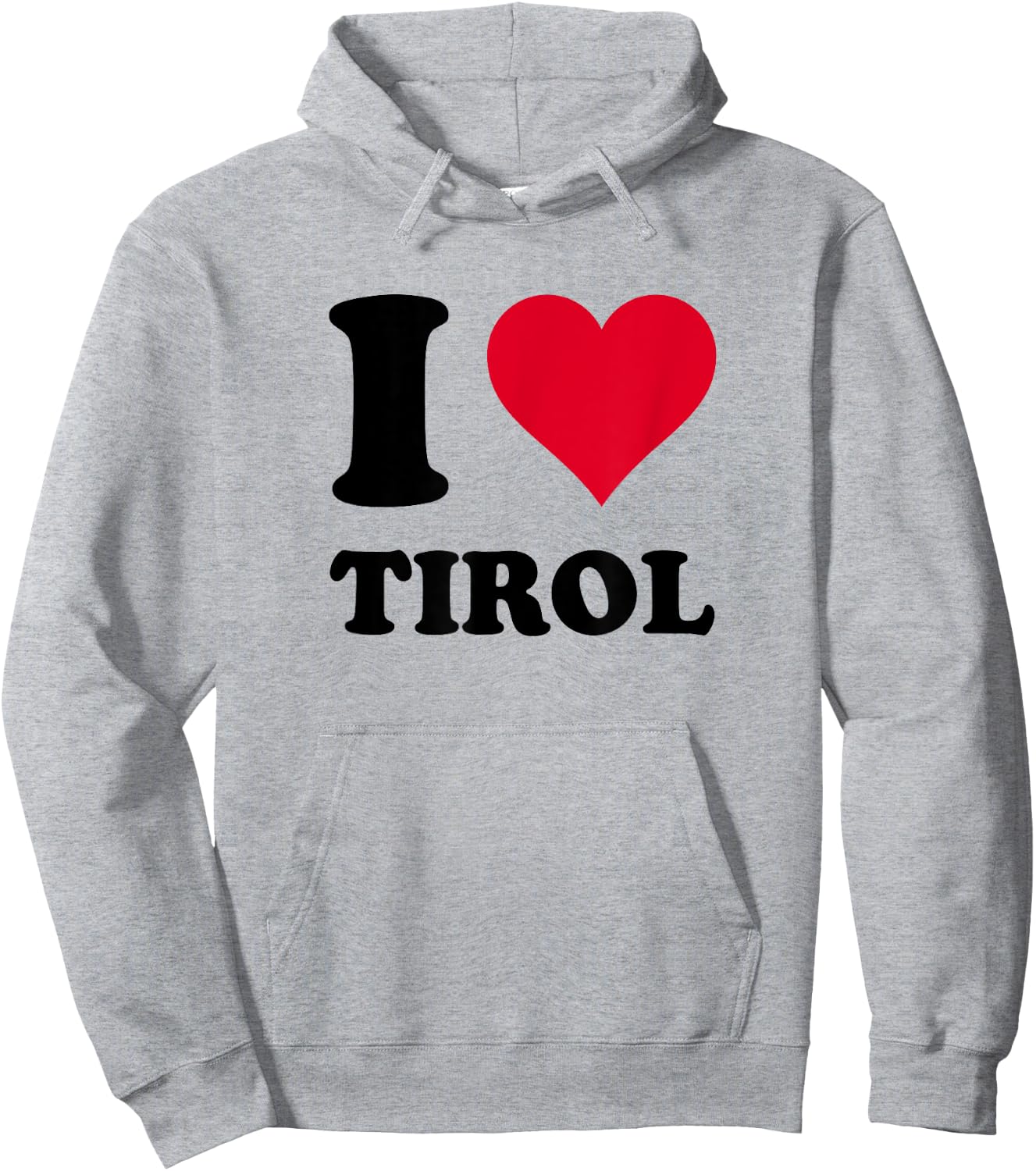 with German Text "Ich Liebe Ti, White Hoodie - Hoodie | Ash