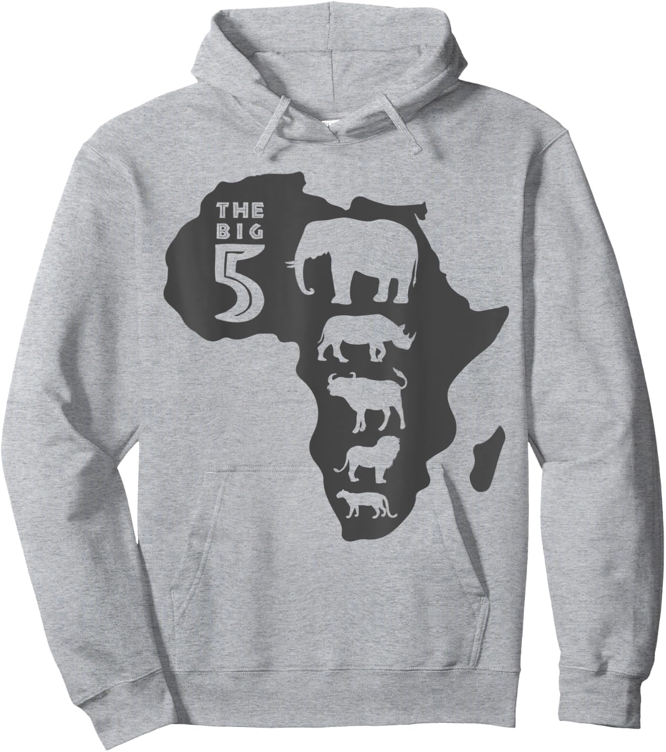 Africa Big Five Animals | BIG 5 of Africa Hoodie - Hoodie | Ash