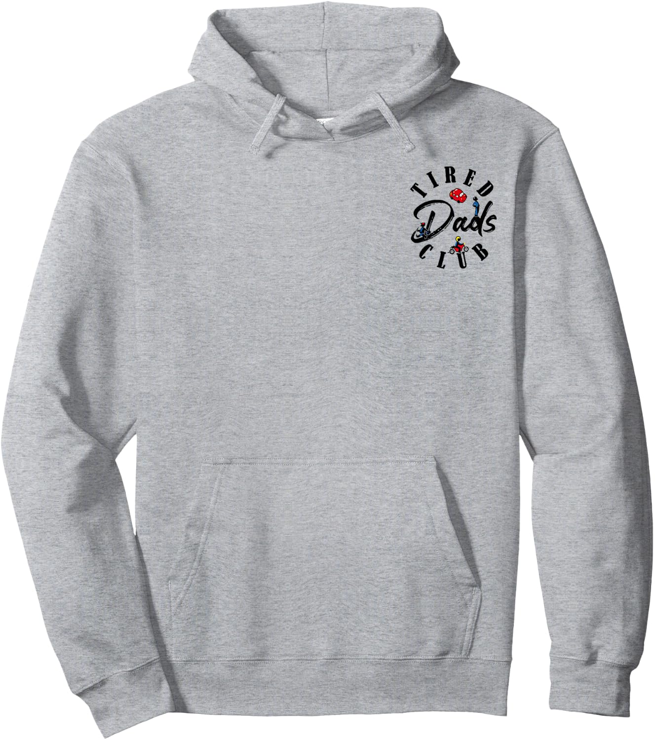 Tired Dads Club Play Cars On Dad's Back Father's Day 2 Sides Hoodie - Hoodie | Ash