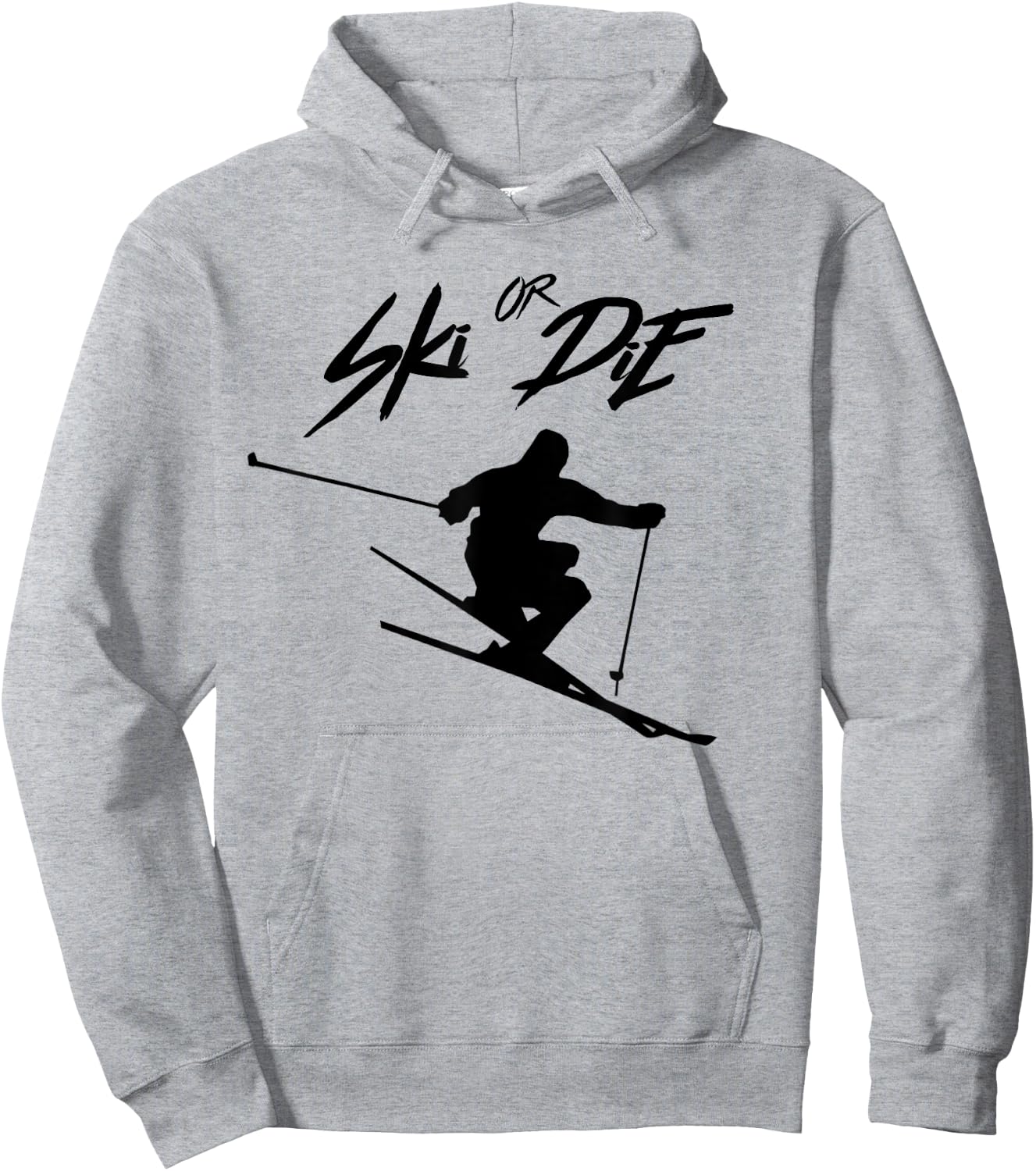 Ski or Die - Cool Skiing Design Hoodie - Hoodie | Ash