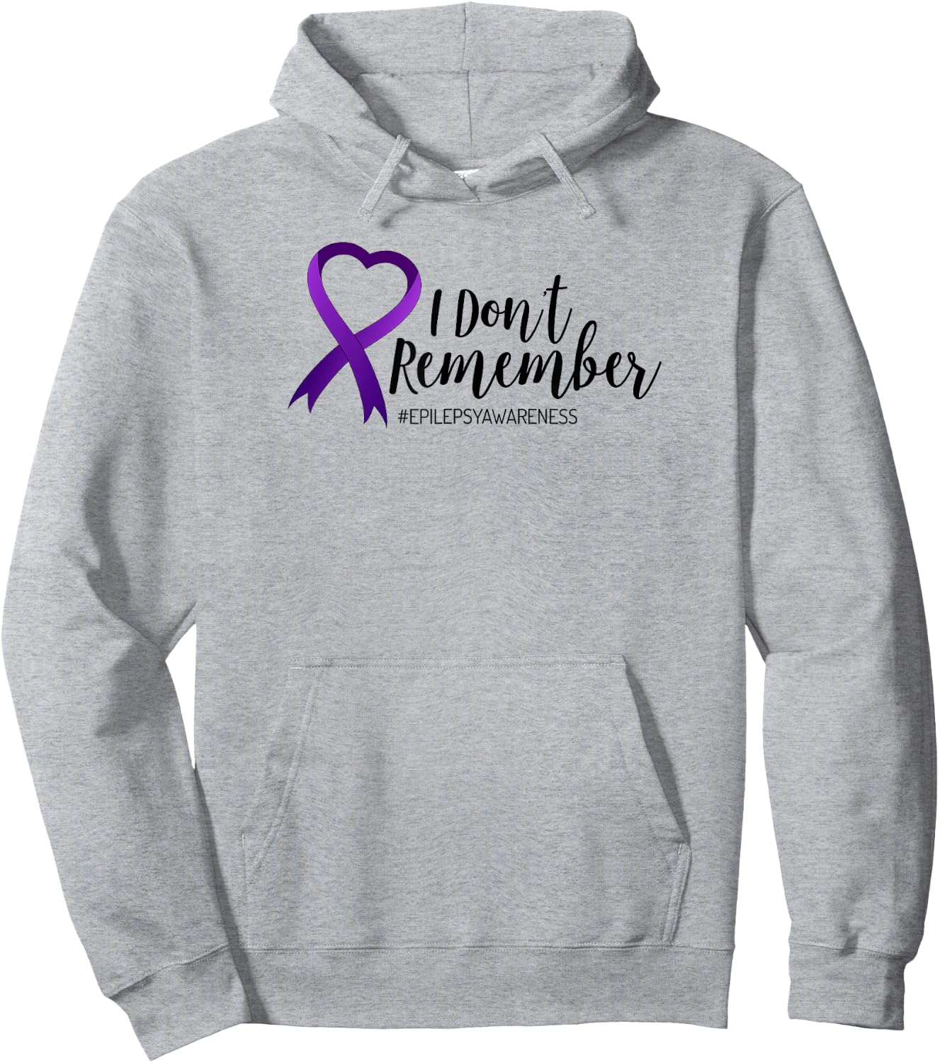 I Don't Remember Epilepsy T Shirt Women Kids Ribbon Hoodie - Hoodie | Ash