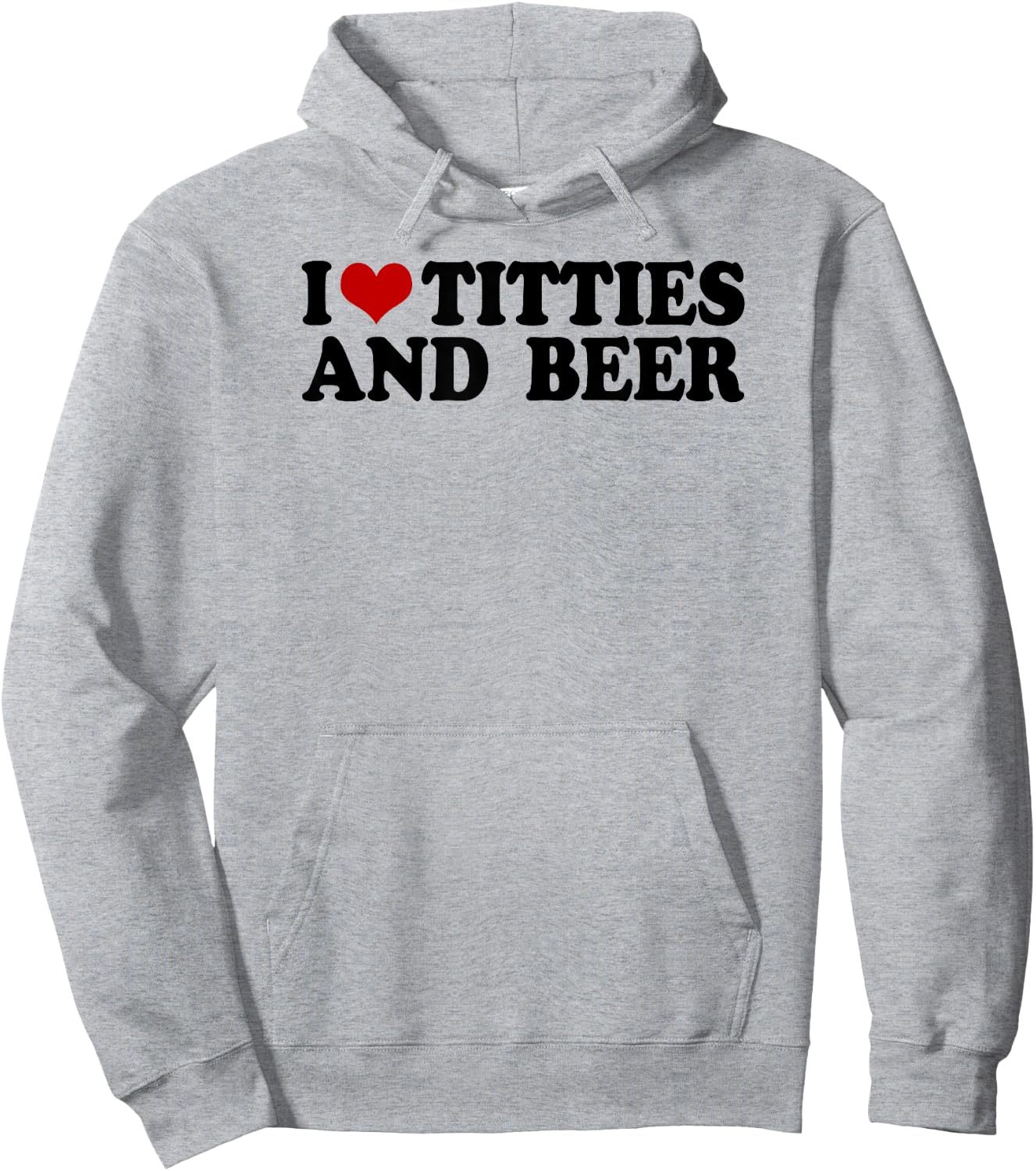 I love tittis and beer men heart father's day party beer Hoodie - Hoodie | Ash