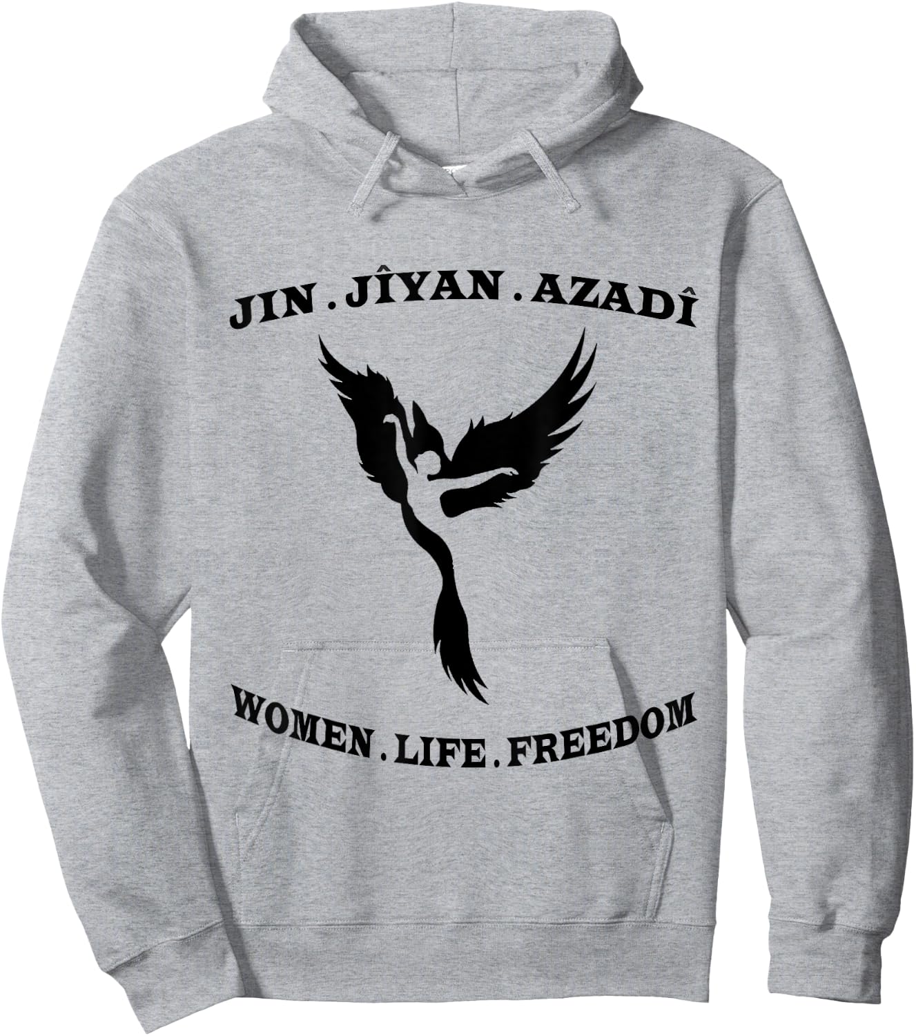 Jin Jiyan Azadi Women's Life Freedom , gray Hoodie - Hoodie | Ash