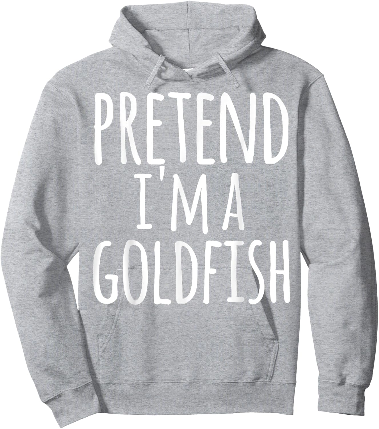 Funny Easy Lazy Halloween PRETEND I'M A GOLDFISH Costume Hoodie - Hoodie | Ash