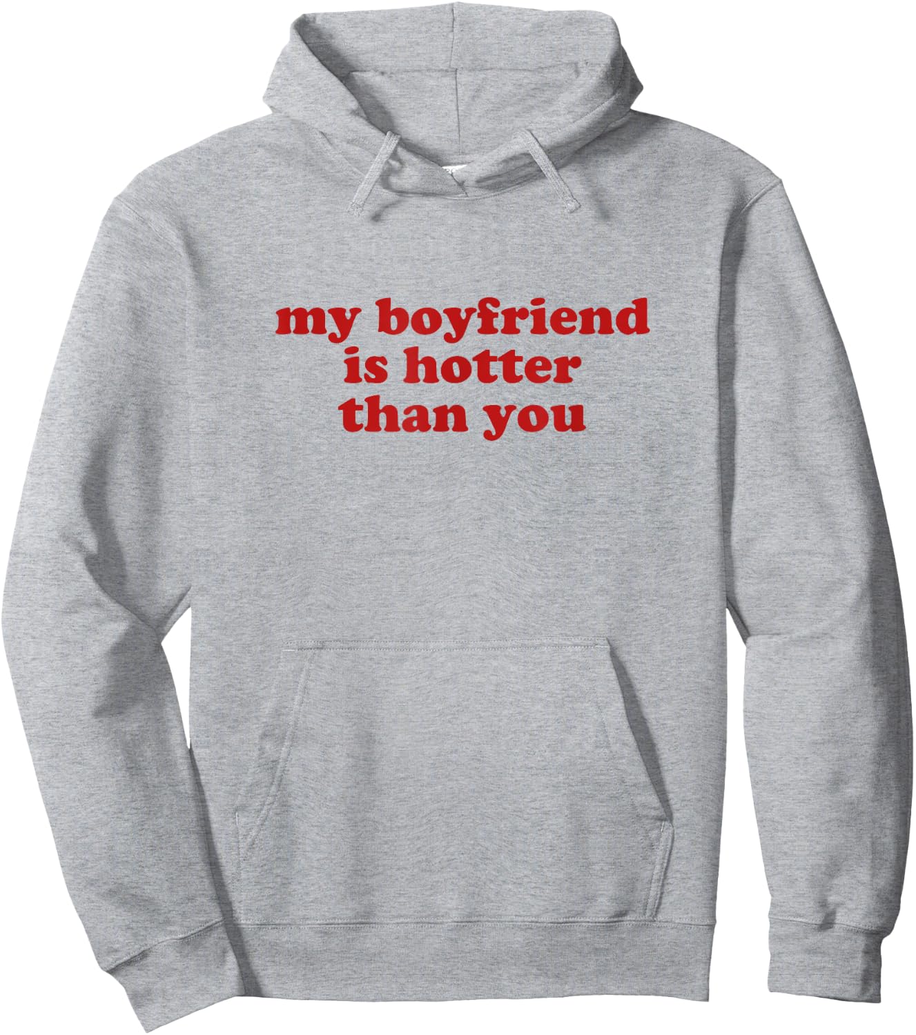 my boyfriend is hotter than you y2k aesthetic , white, S Hoodie - Hoodie | Ash