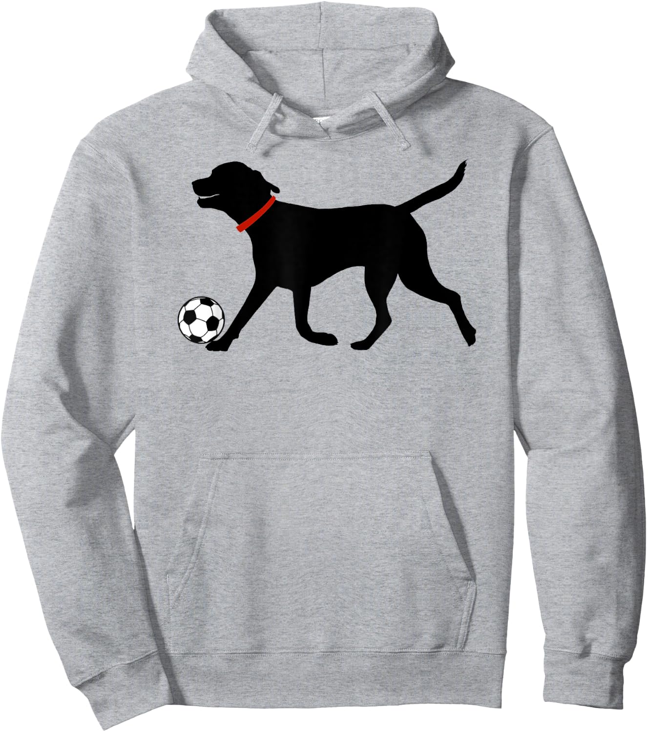 Labrador Retriever Shirt Play Soccer Black Lab Soccer Ball Hoodie - Hoodie | Ash