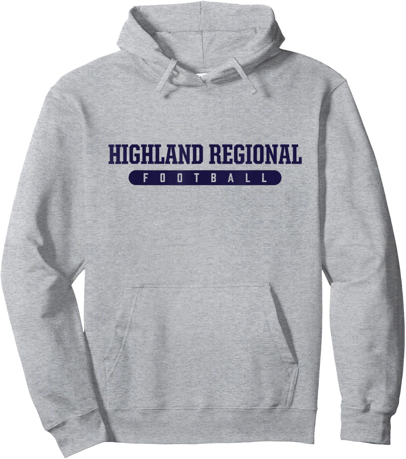 Highland Regional High School Football Hoodie - Hoodie | Ash