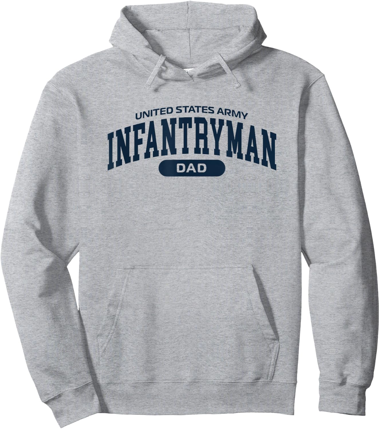 Proud Infantryman Dad Hoodie - Hoodie | Ash