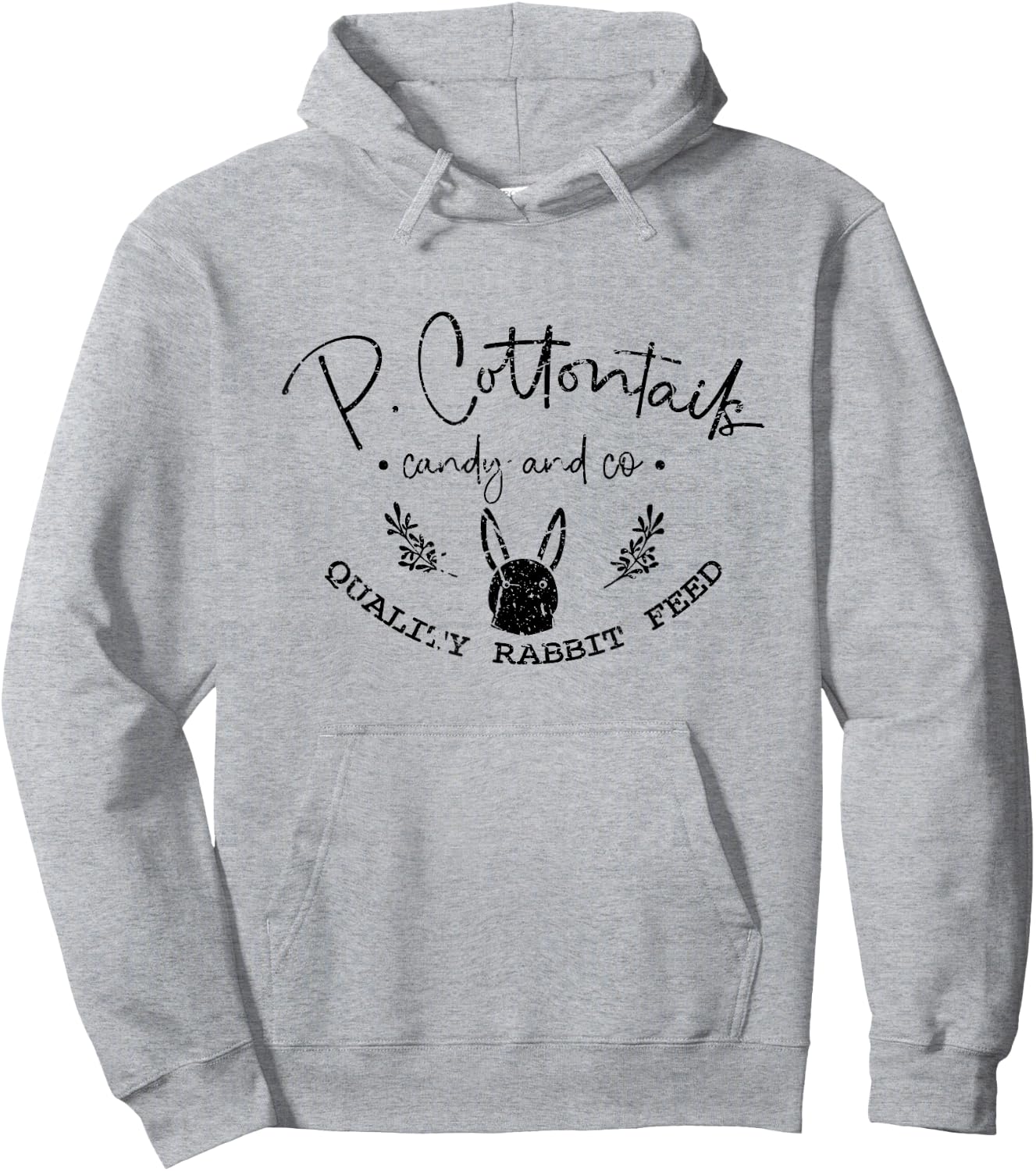 Cotton Tail Candy and Co. Vintage Funny Springtime Easter Hoodie - Hoodie | Ash
