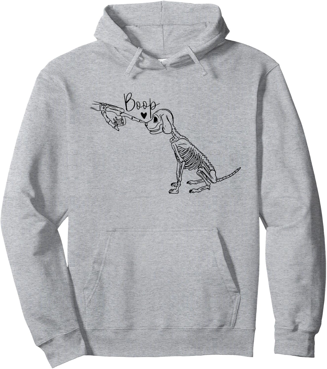 dog skeleton boop Men Women Hoodie - Hoodie | Ash