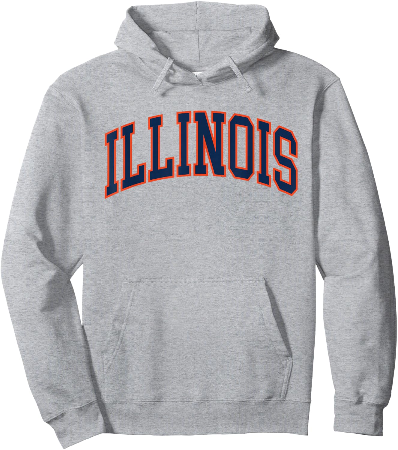 Retro Illinois Vintage Illinois Blue Orange Throwback IL Hoodie - Hoodie | Ash