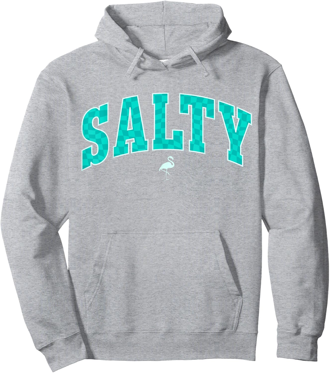 Salty Ocean Flamingo Life Coastal Summer Beach Girl Trendy Hoodie - Hoodie | Ash