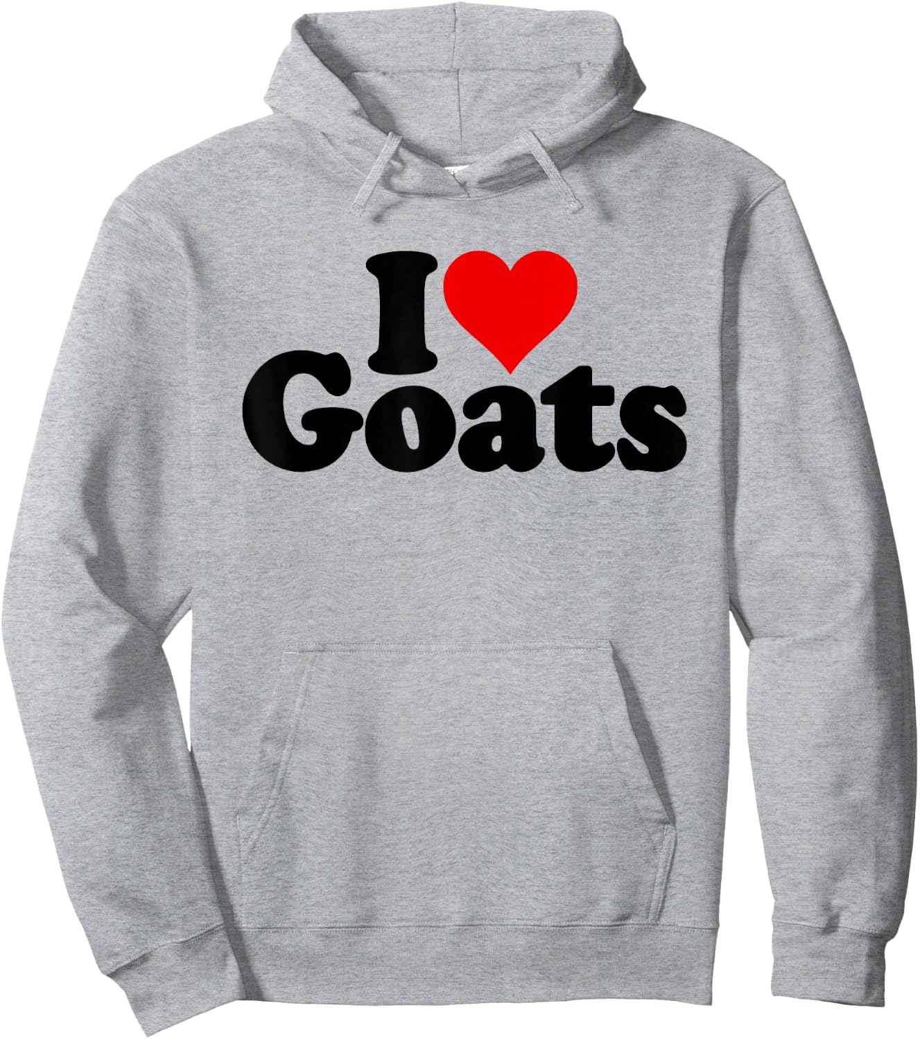 I Love Heart Goats Hoodie - Hoodie | Ash