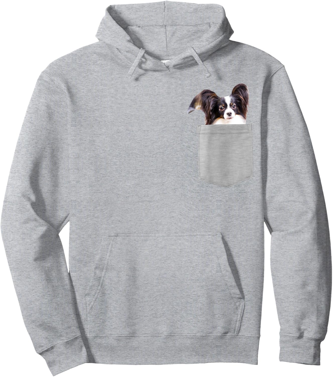 Dog in Your Pocket Papillon Hoodie - Hoodie | Ash