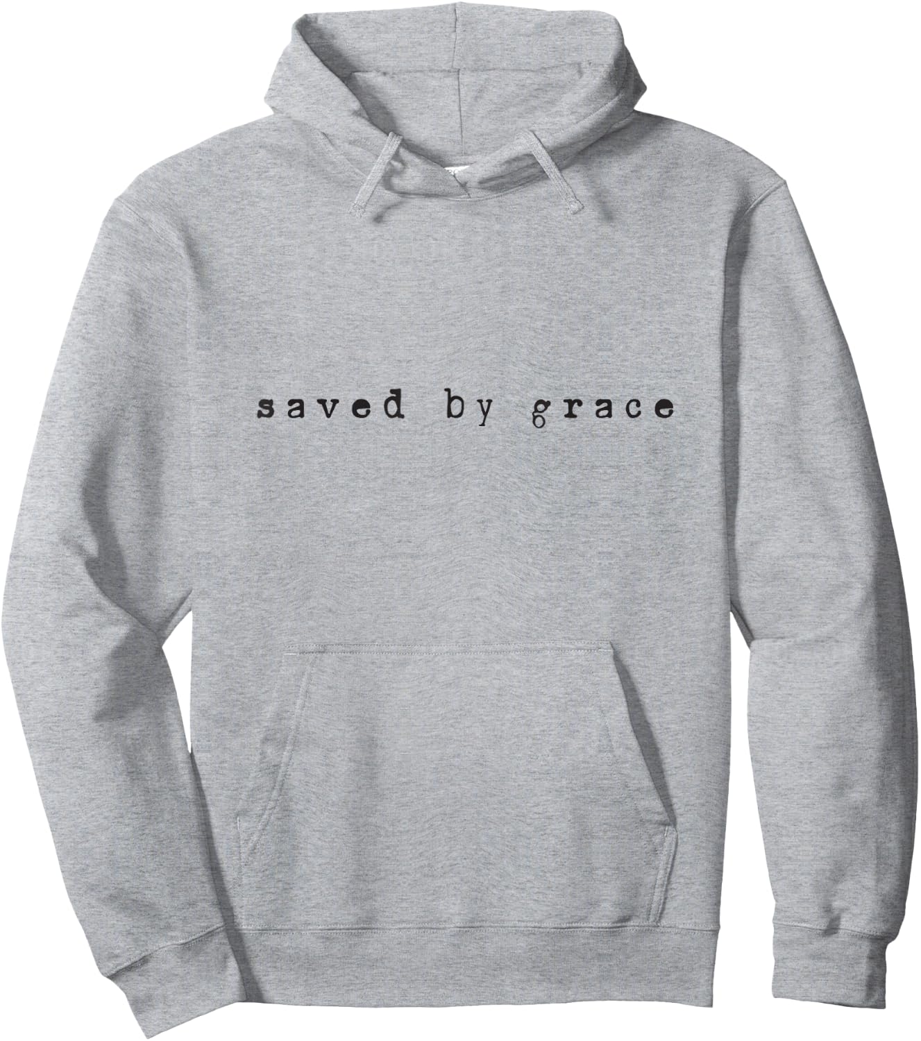 Vintage Schreibmaschine 'Saved By Grace' Christlicher Glaube Design Hoodie - Hoodie | Ash