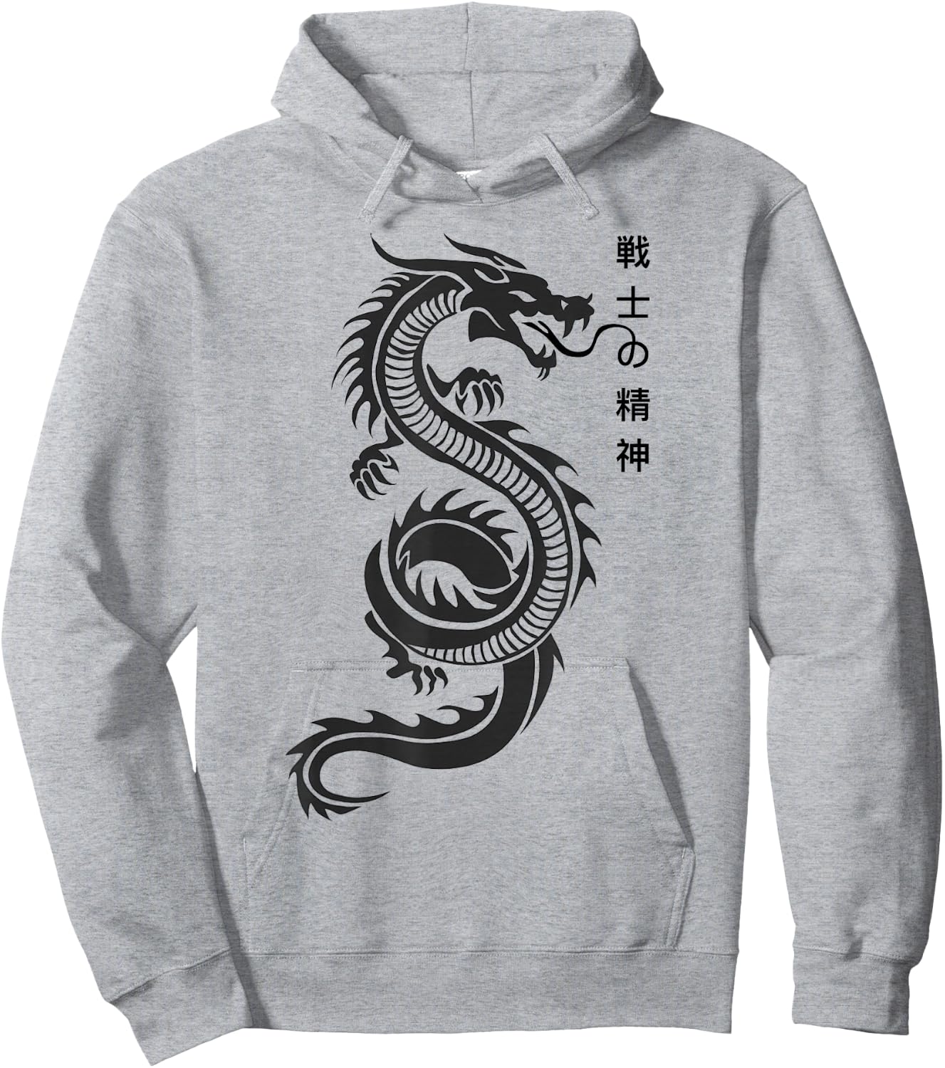 Chinese Writing Dragon Lover Tattoo New Year Hoodie - Hoodie | Ash