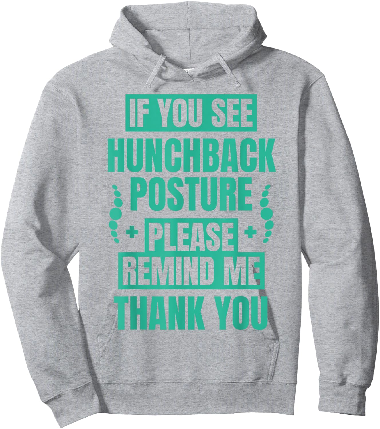 Hunchback Forward Head Posture Reminder Spine Correction Hoodie - Hoodie | Ash