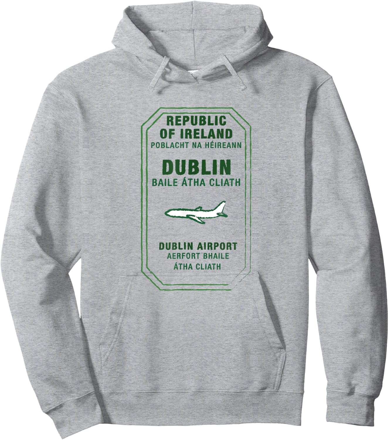 Dublin Ireland Passport Stamp Vacation Travel Souvenir Hoodie - Hoodie | Ash