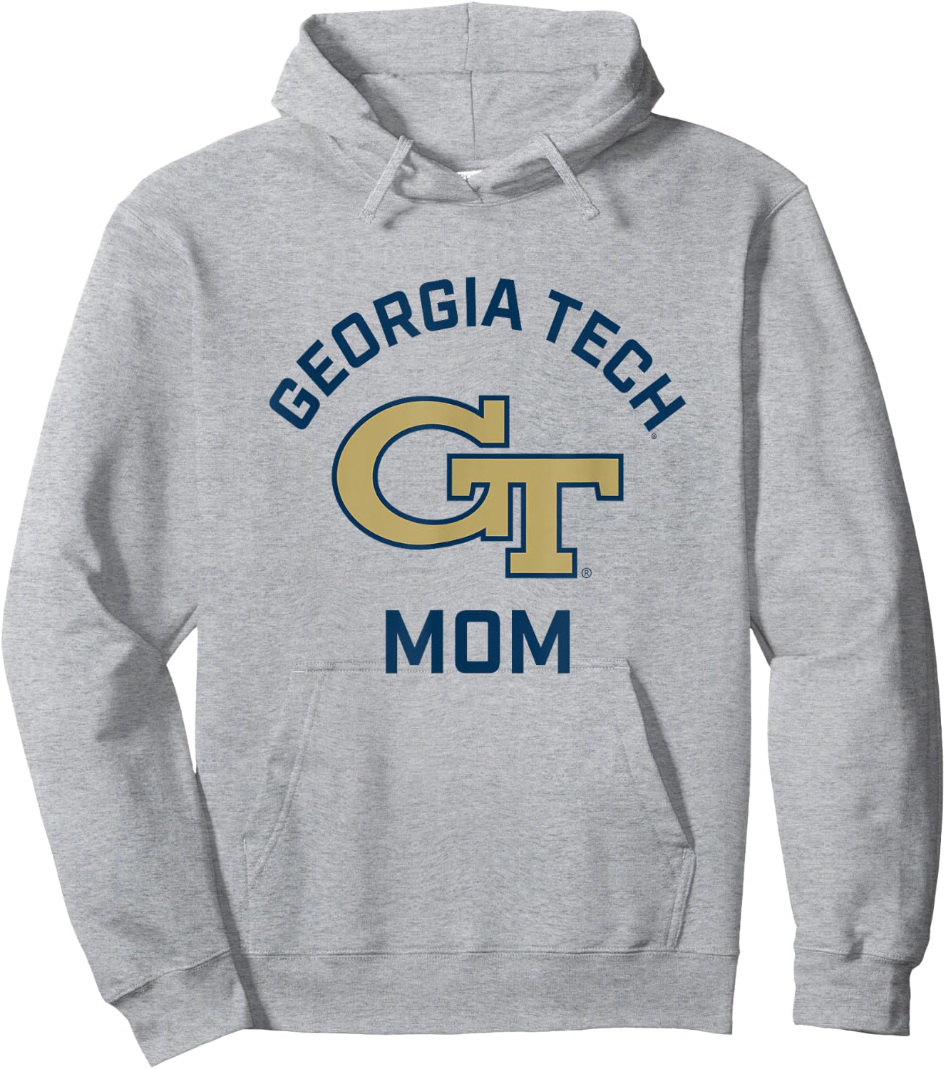 Georgia Tech Yellow Jackets Arched Mom Hoodie - Hoodie | Ash
