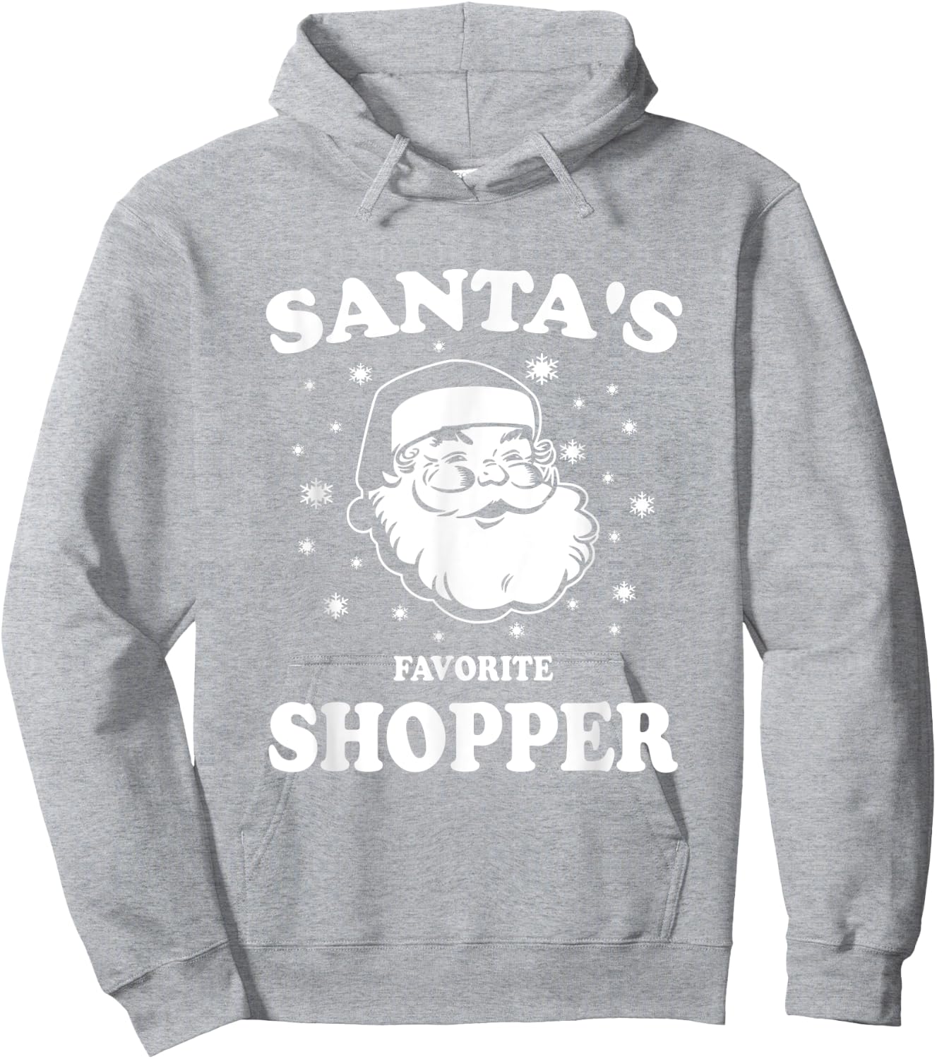 Retro Christmas Santas Favorite Shopper Santa Hoodie - Hoodie | Ash