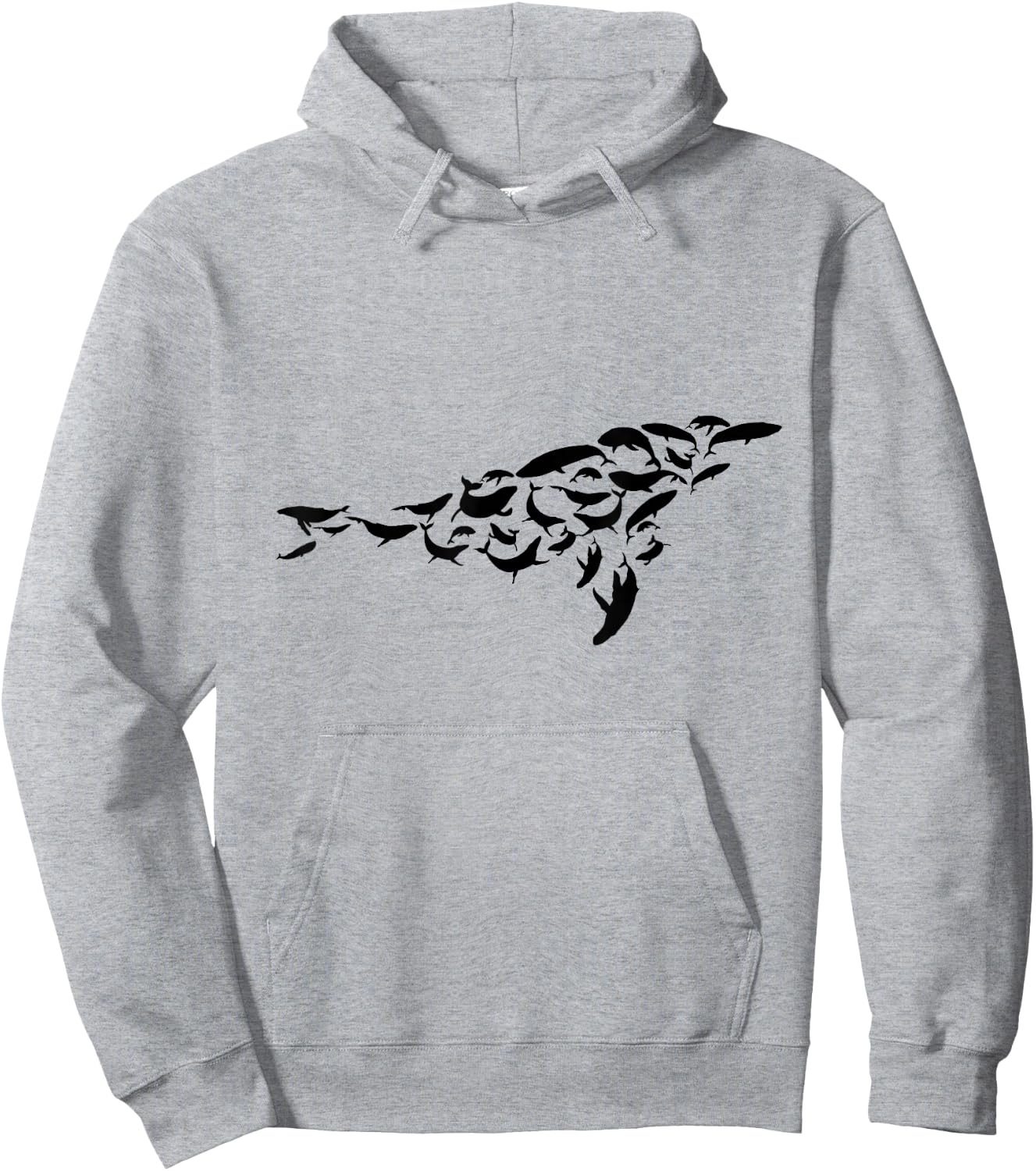Whale Swarm Whale Shape Ocean Sea Marine Biologist Hoodie - Hoodie | Ash