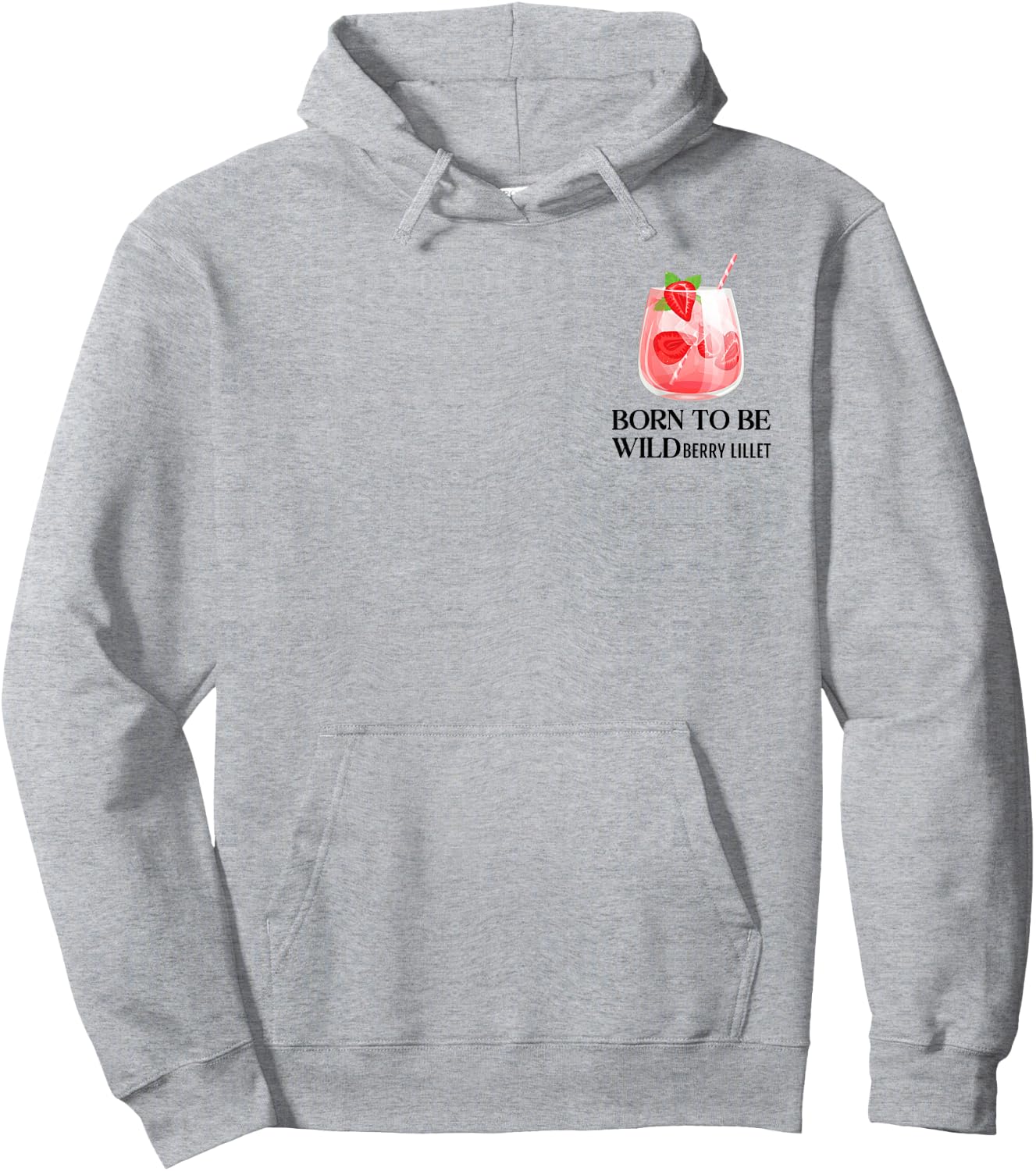 BORN TO BE WILDBERRY LILLET X Cocktail Mädelsabend JGA , White Hoodie - Hoodie | Ash