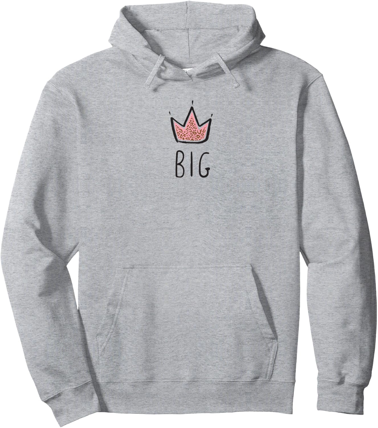 Crown Princess Leopard Little / G Big Sorority Reveal Hoodie - Hoodie | Ash