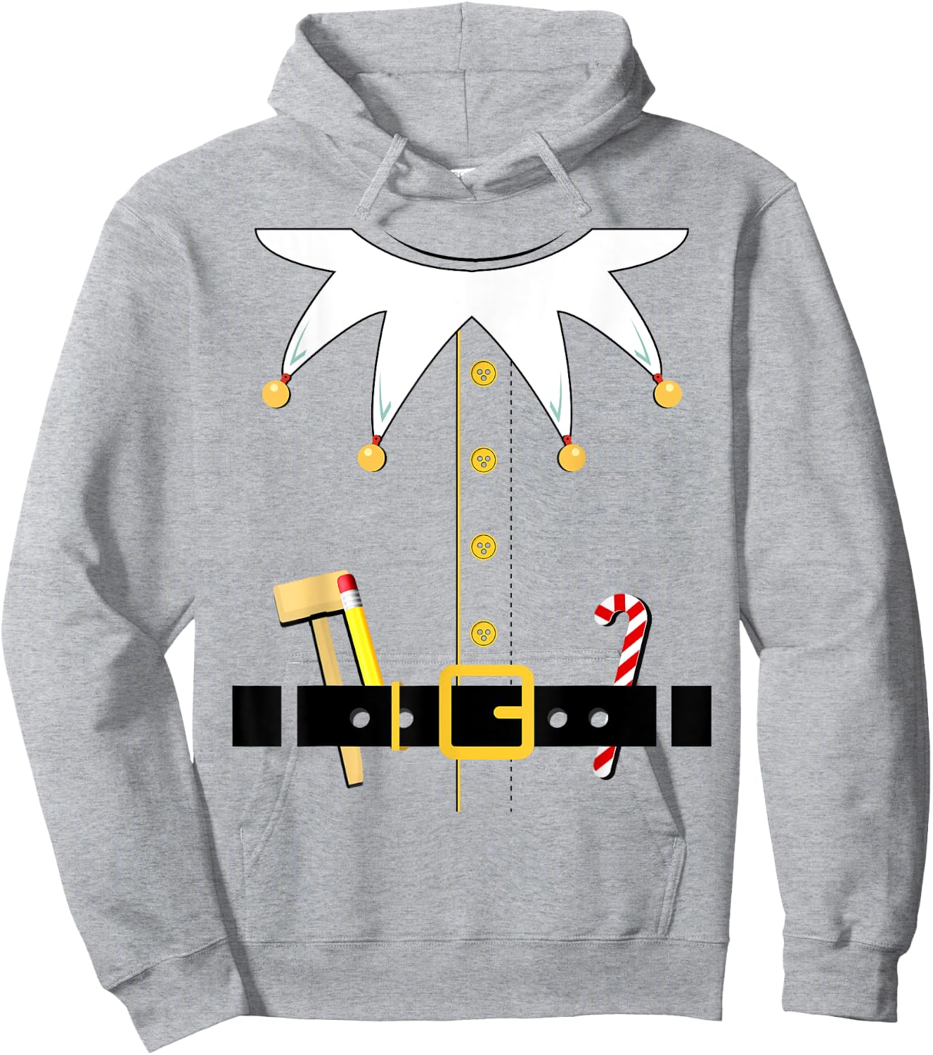 Elf Costume , Women, Boys, Girls, Kids, Youth Hoodie - Hoodie | Ash