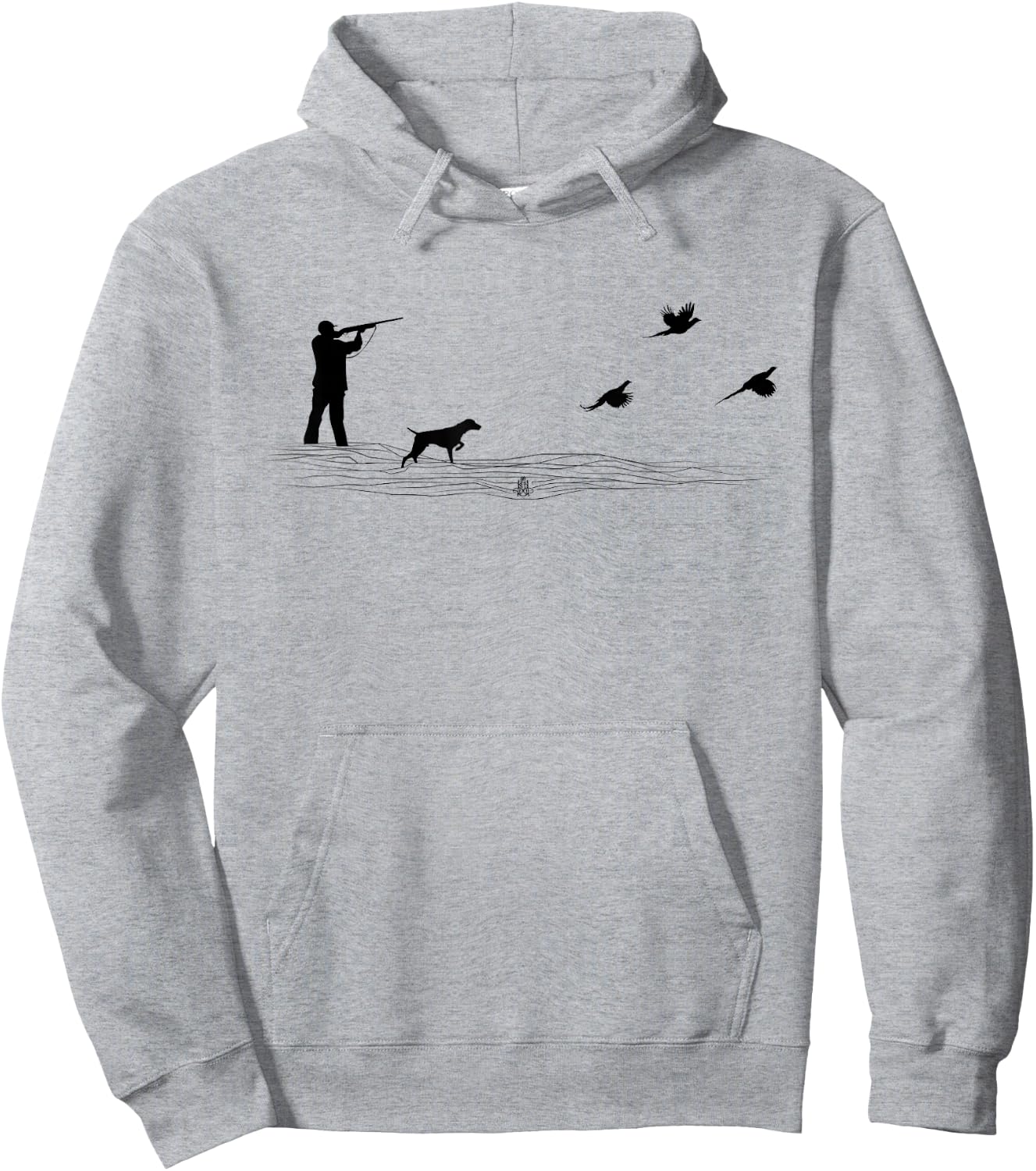 Ringneck Pheasant Hunters Upland Bird Hunting Dog Graphic Hoodie - Hoodie | Ash