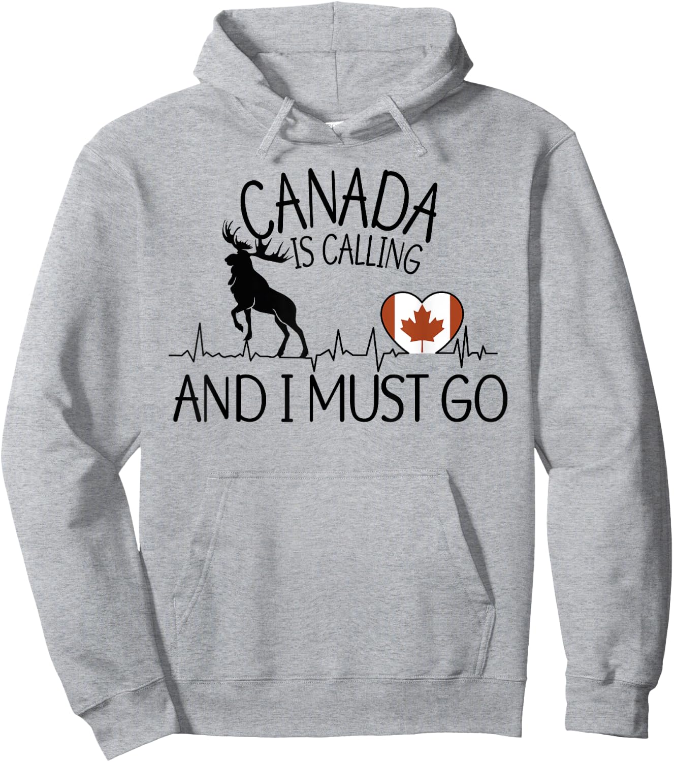 Kanada Ruft und ich muss los - Funny Canada , gray Hoodie - Hoodie | Ash