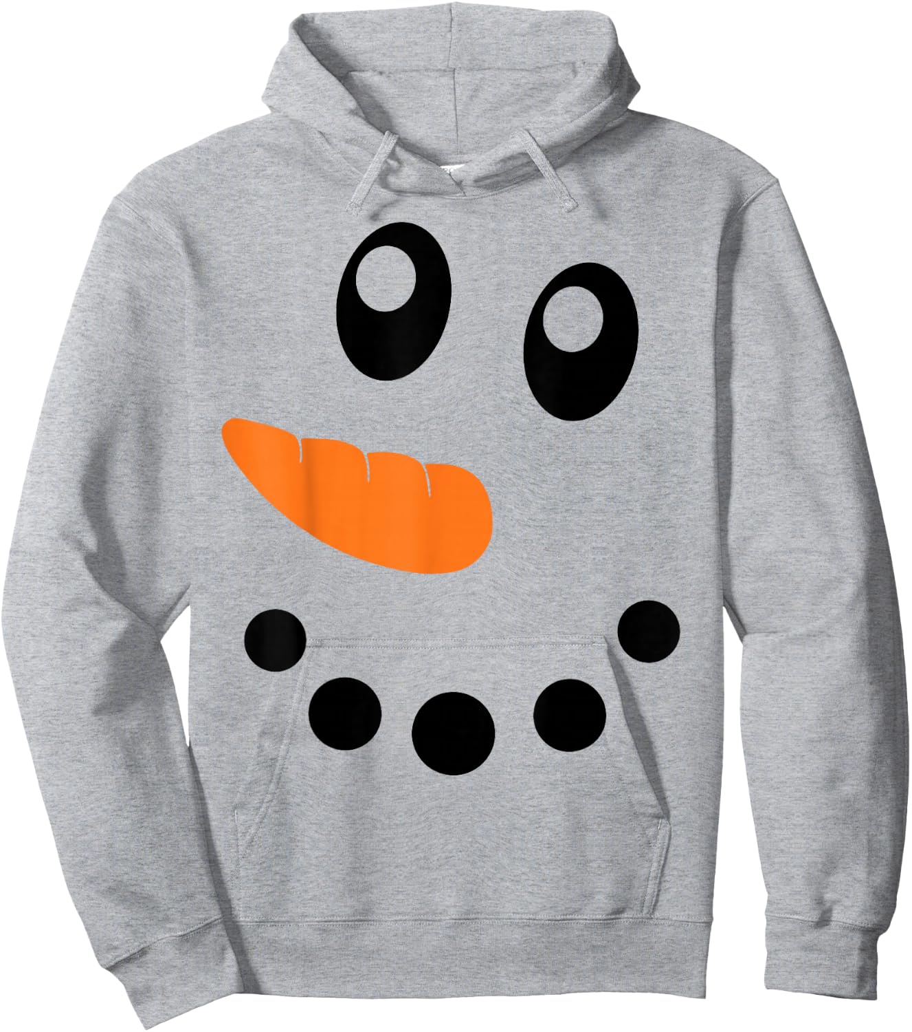 Snowman Costume Face Funny Women Kids Child Men's , White Hoodie - Hoodie | Ash