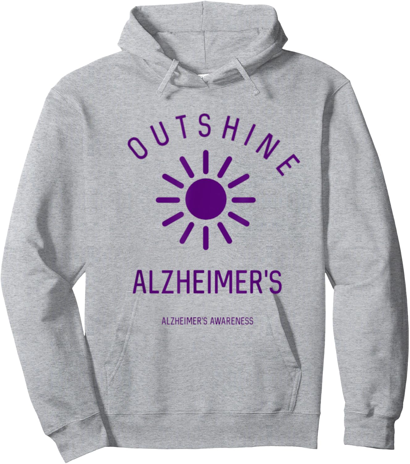 Outshine Alzheimer's Awareness Support Summer June Sunshine Women Kids Hoodie - Hoodie | Ash