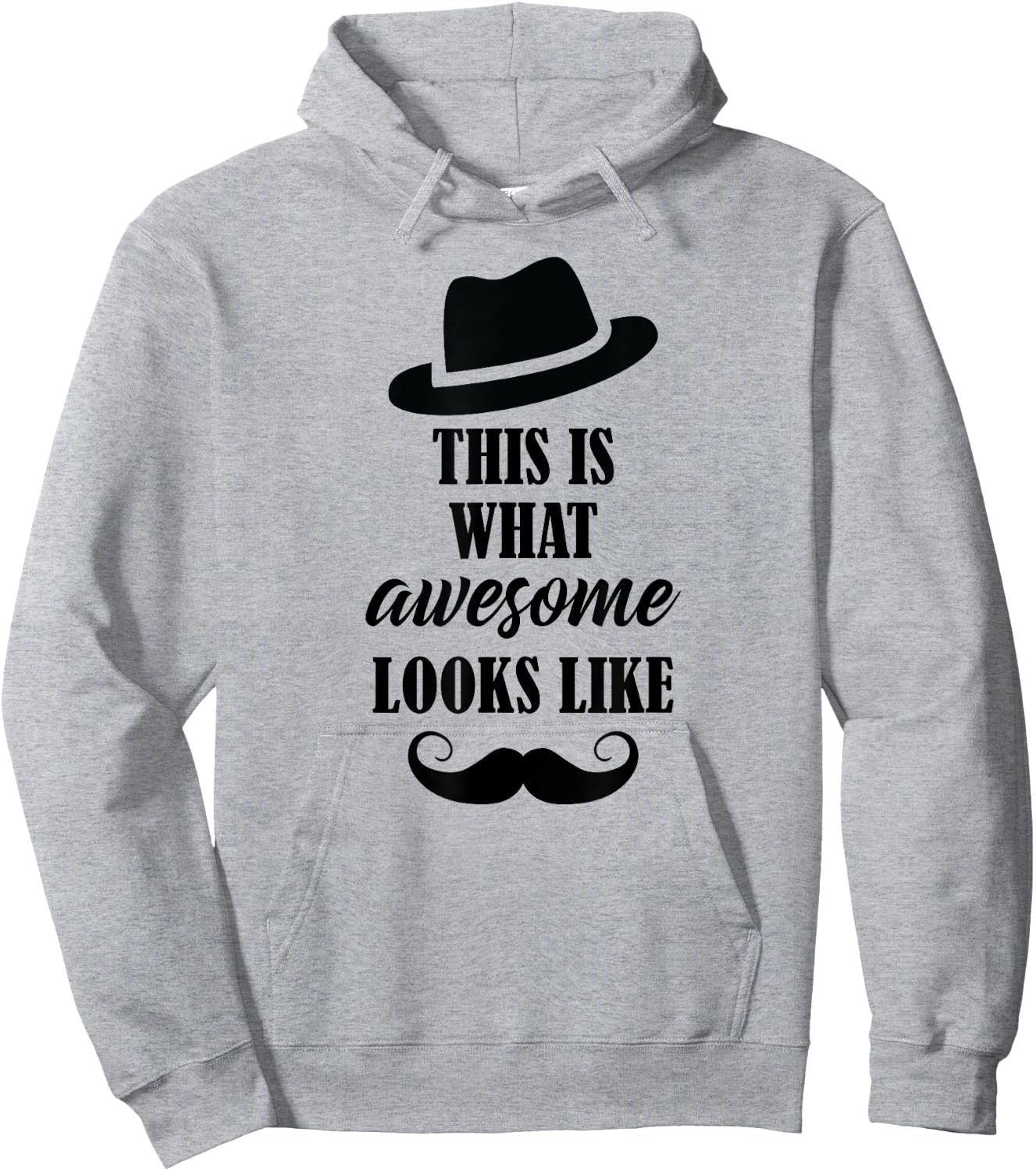 Funny Mustache Shirt Men Handlebar Mustache T Shirt Husband Hoodie - Hoodie | Ash