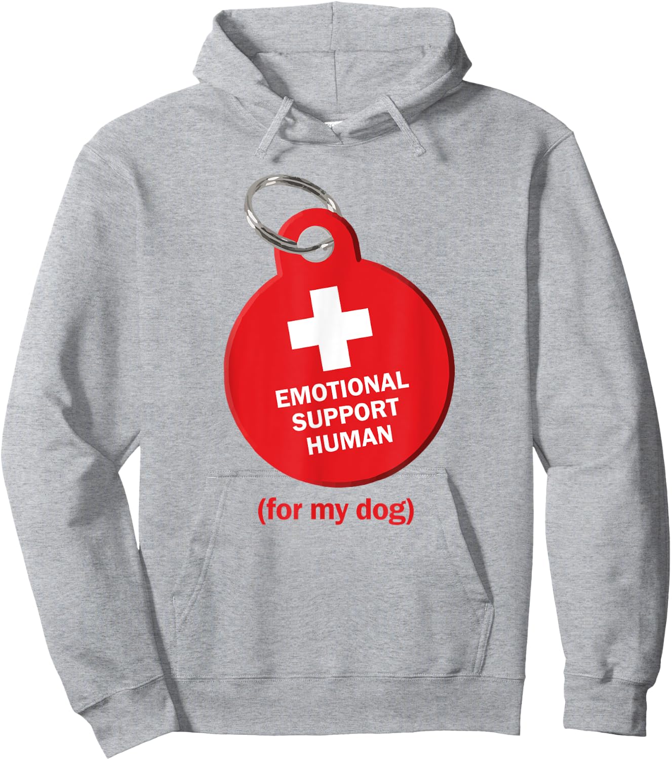 Emotional Support Human for my Dog Hoodie - Hoodie | Ash