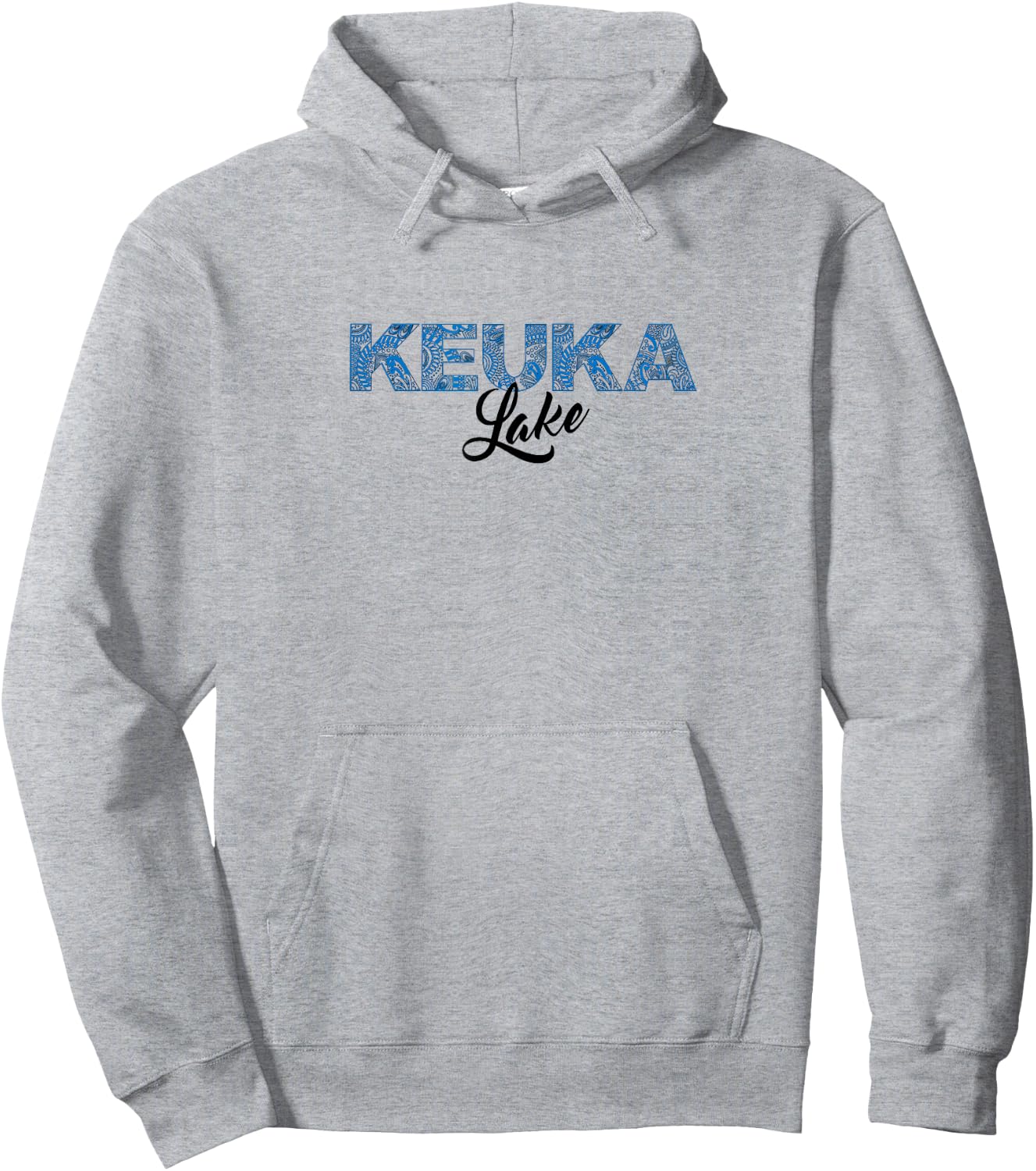 Keuka Lake Finger Lakes Fishing NY Upstate Keuka Gift Hoodie - Hoodie | Ash
